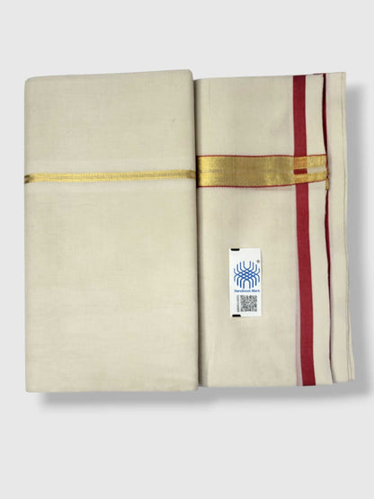 Kerala Premium Balaramapuram Handloom Dhoti/Mundu for Men