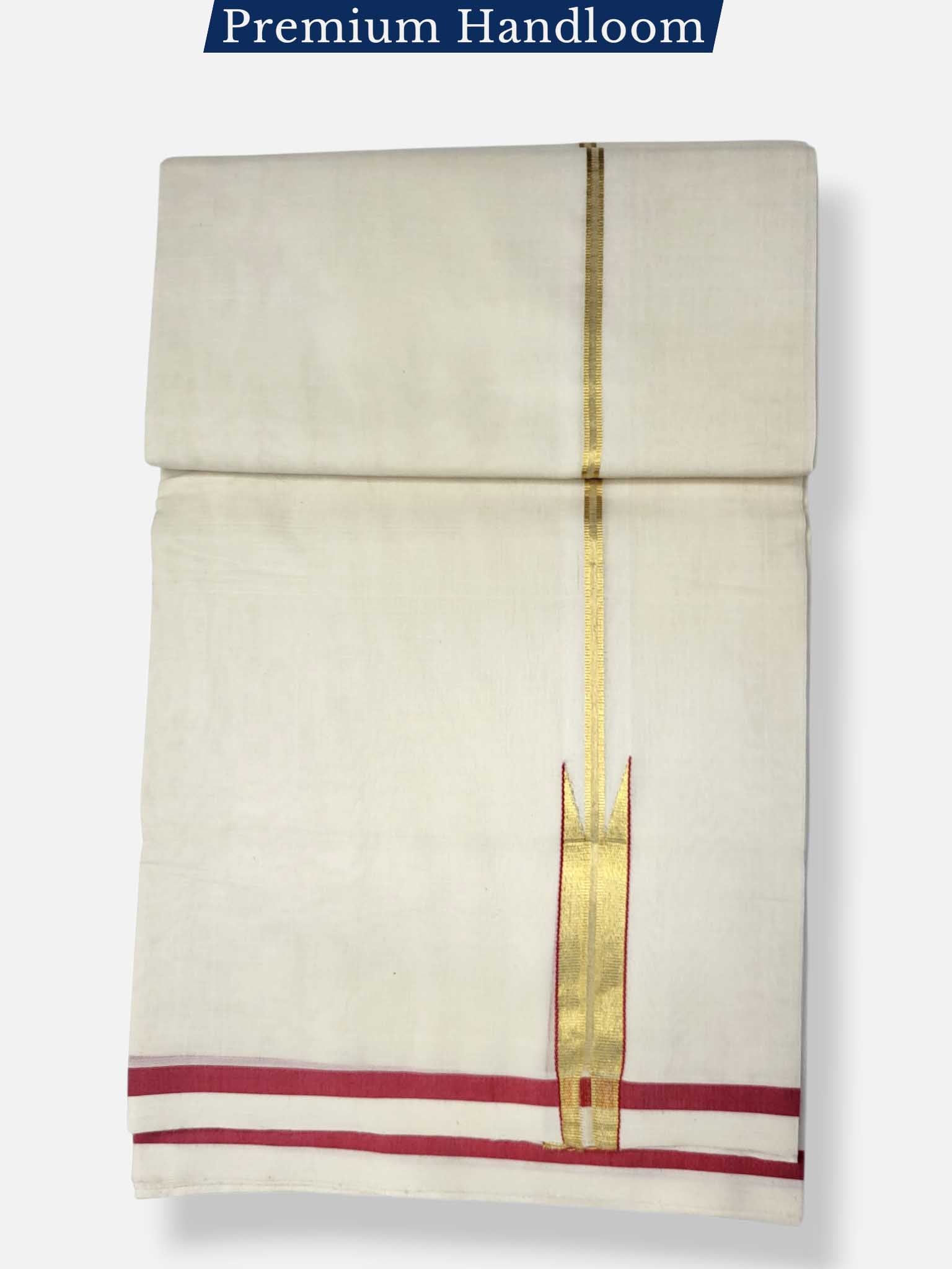 Kerala Premium Balaramapuram Handloom Dhoti/Mundu for Men