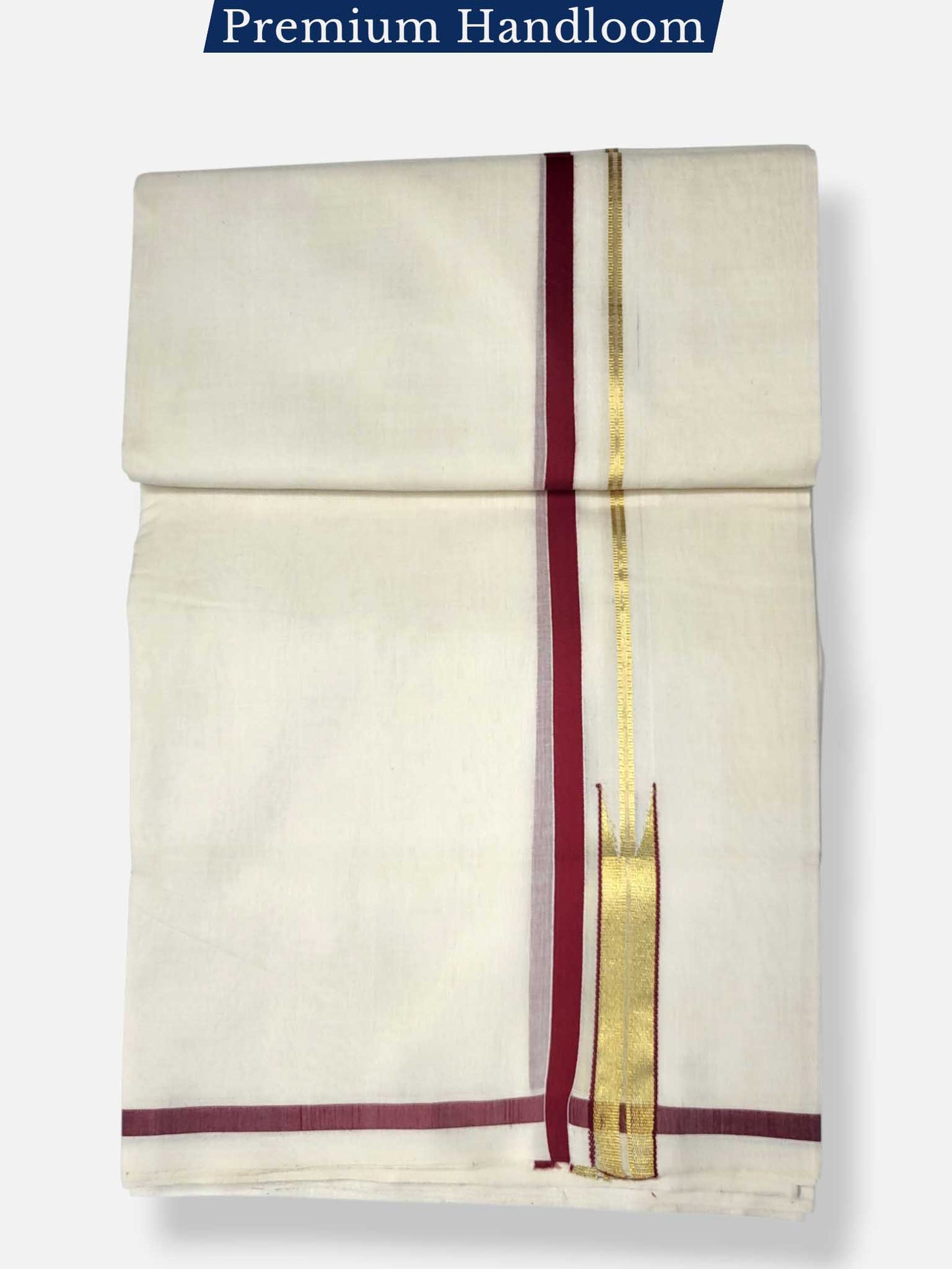 Kerala Premium Balaramapuram Handloom Dhoti/Mundu for Men