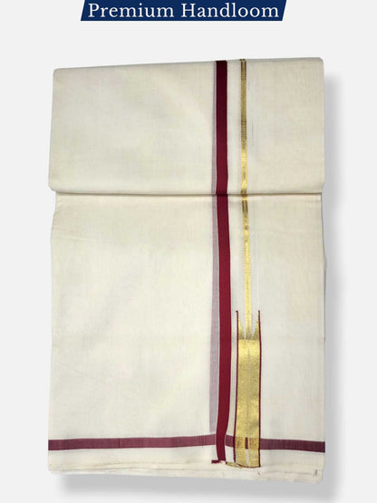 Kerala Premium Balaramapuram Handloom Dhoti/Mundu for Men
