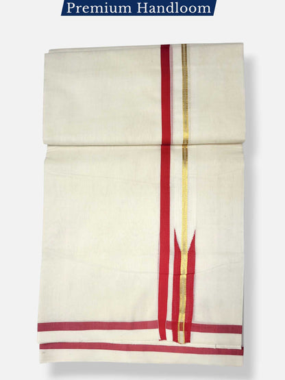Kerala Premium Balaramapuram Handloom Dhoti/Mundu for Men