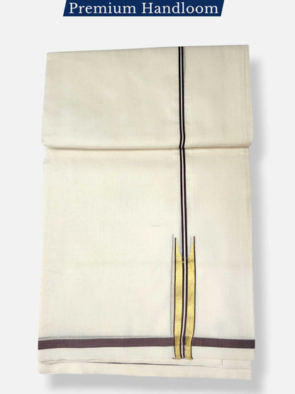 Kerala Premium Balaramapuram Handloom Dhoti/Mundu for Men