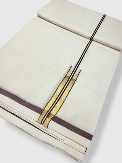 Kerala Premium Balaramapuram Handloom Dhoti/Mundu for Men