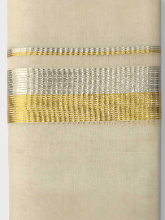 Premium Wedding Handloom Balaramapuram Unaakupaavu Kasavu Mundu for Men