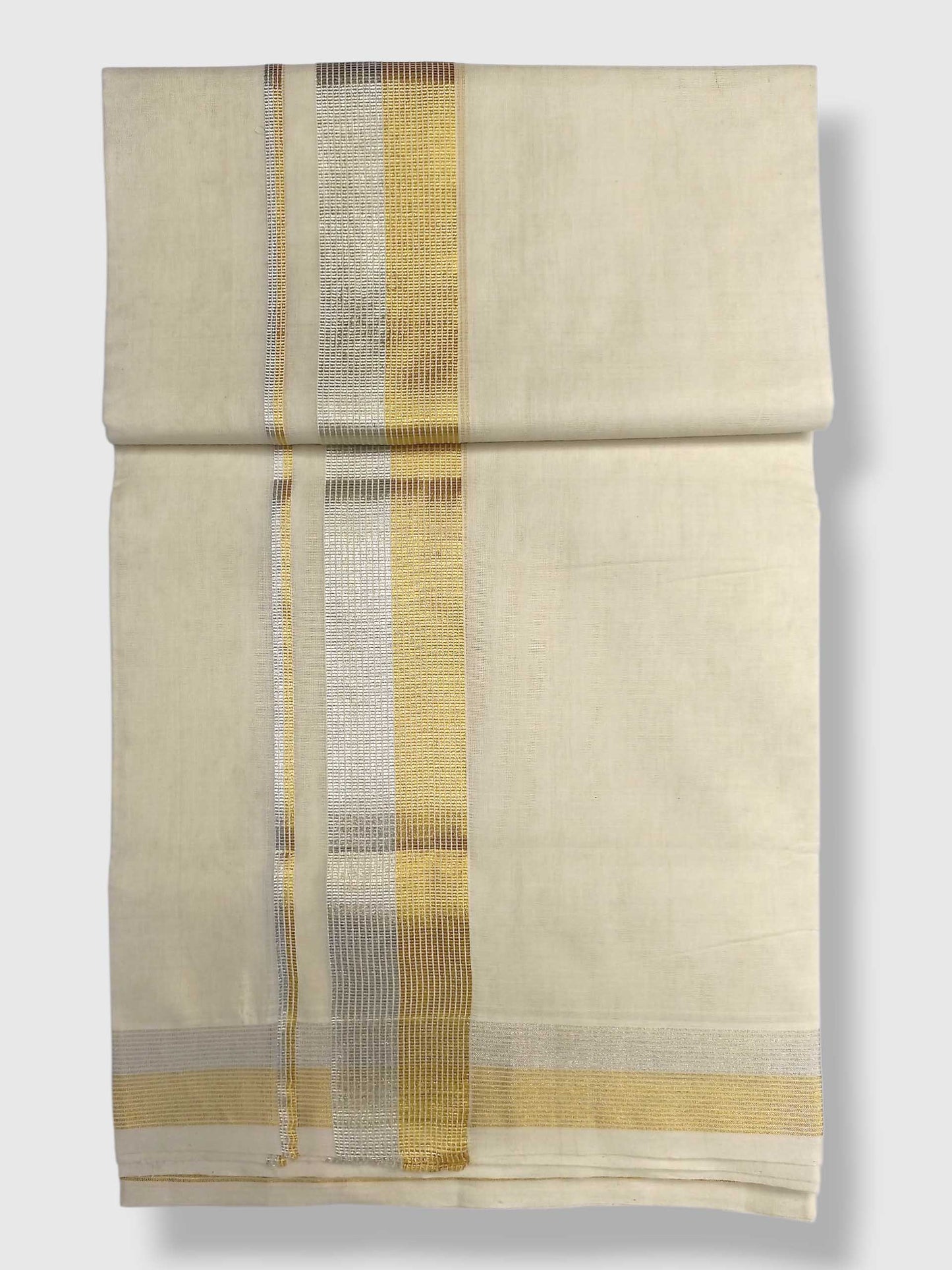 Premium Wedding Handloom Balaramapuram Unaakupaavu Kasavu Mundu for Men