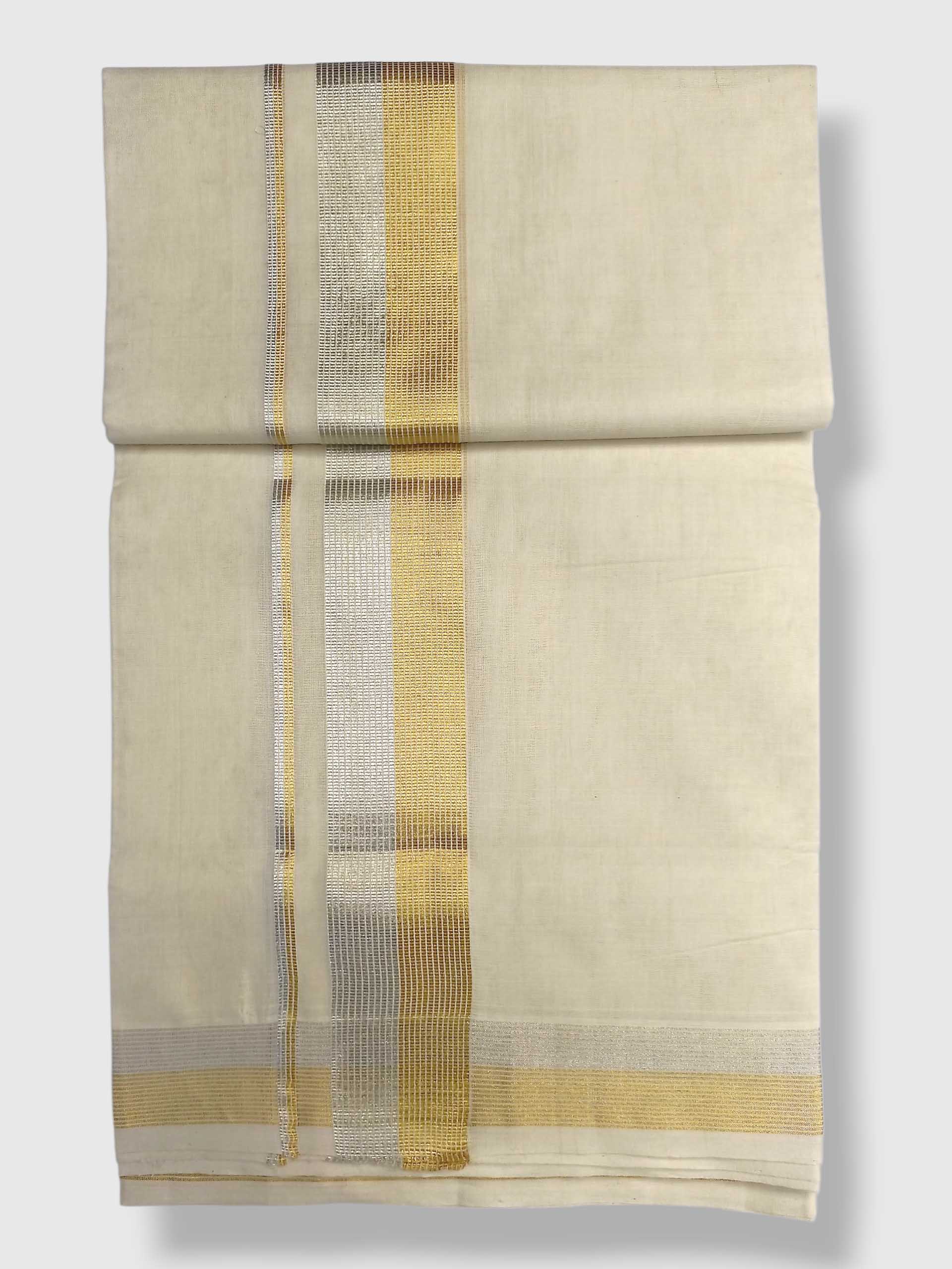 Premium Wedding Handloom Balaramapuram Unaakupaavu Kasavu Mundu for Men