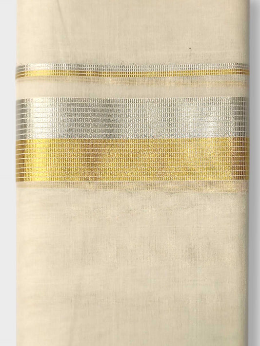 Premium Wedding Handloom Balaramapuram Unaakupaavu Kasavu Mundu for Men