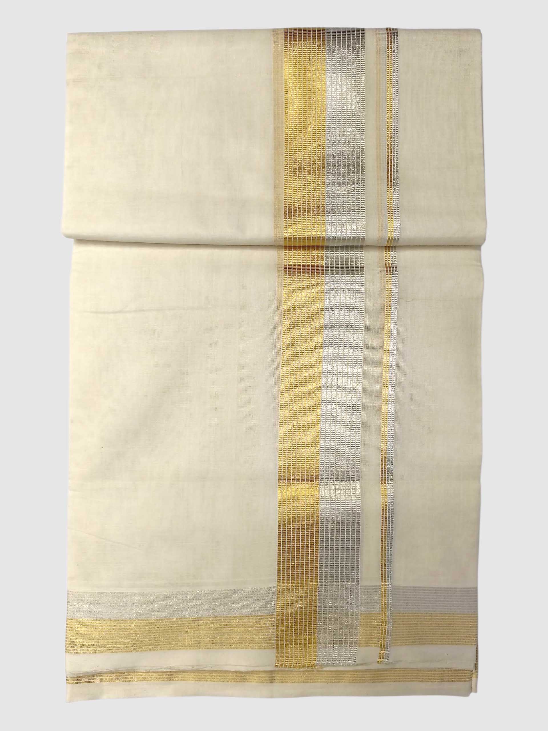Premium Wedding Handloom Balaramapuram Unaakupaavu Kasavu Mundu for Men