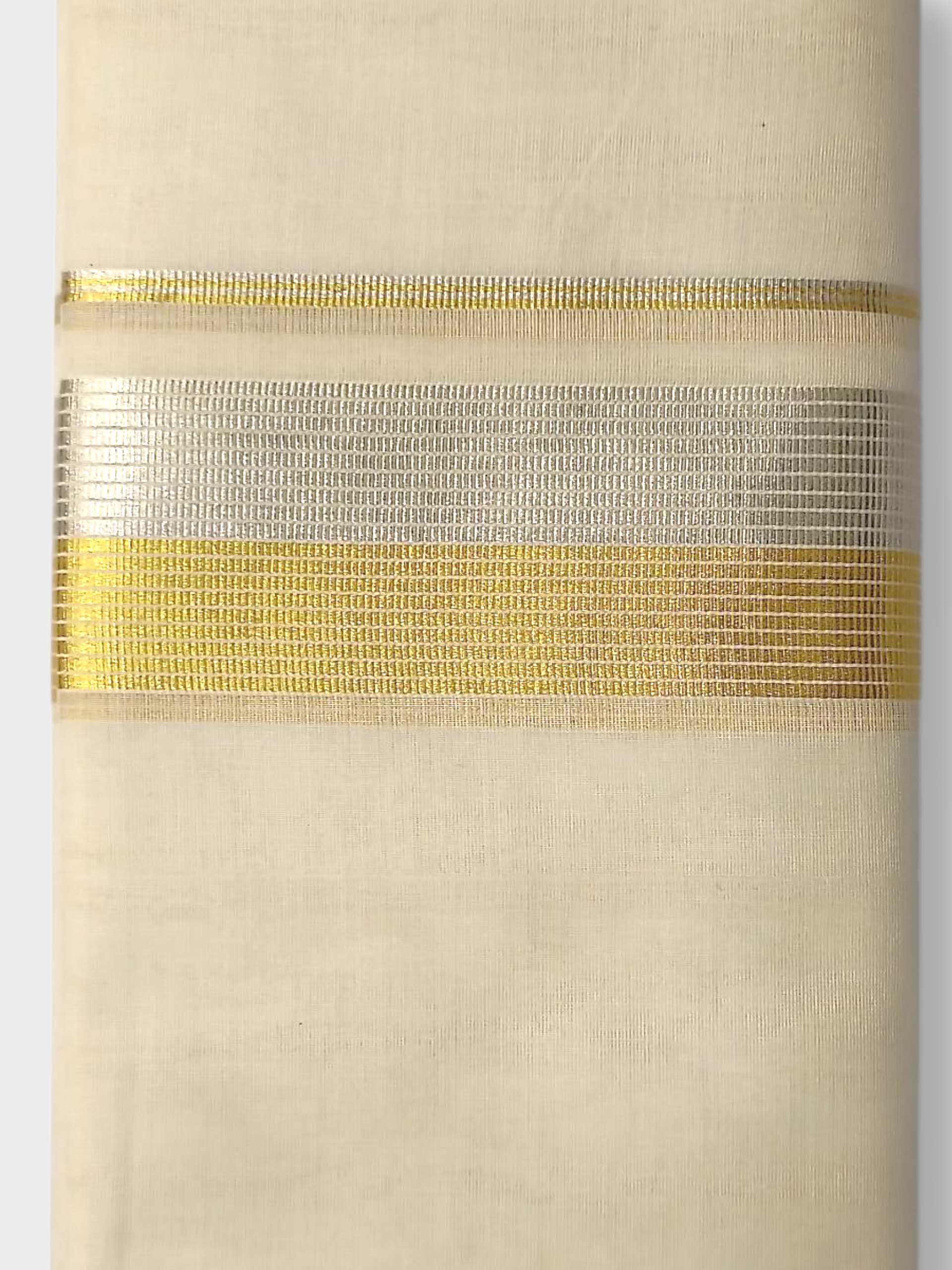 Premium Wedding Handloom Balaramapuram Unaakupaavu Kasavu Mundu for Men