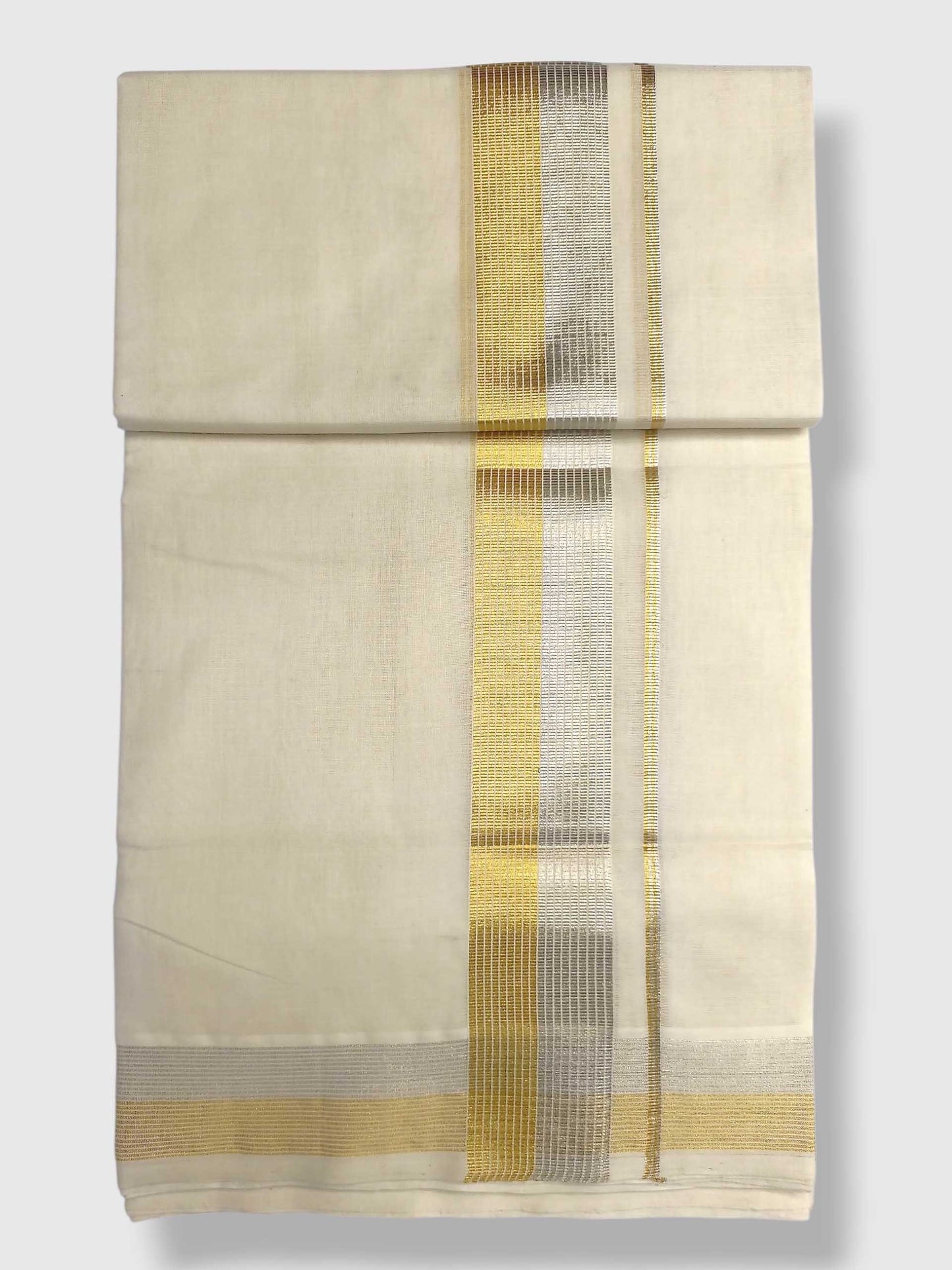 Premium Wedding Handloom Balaramapuram Unaakupaavu Kasavu Mundu for Men