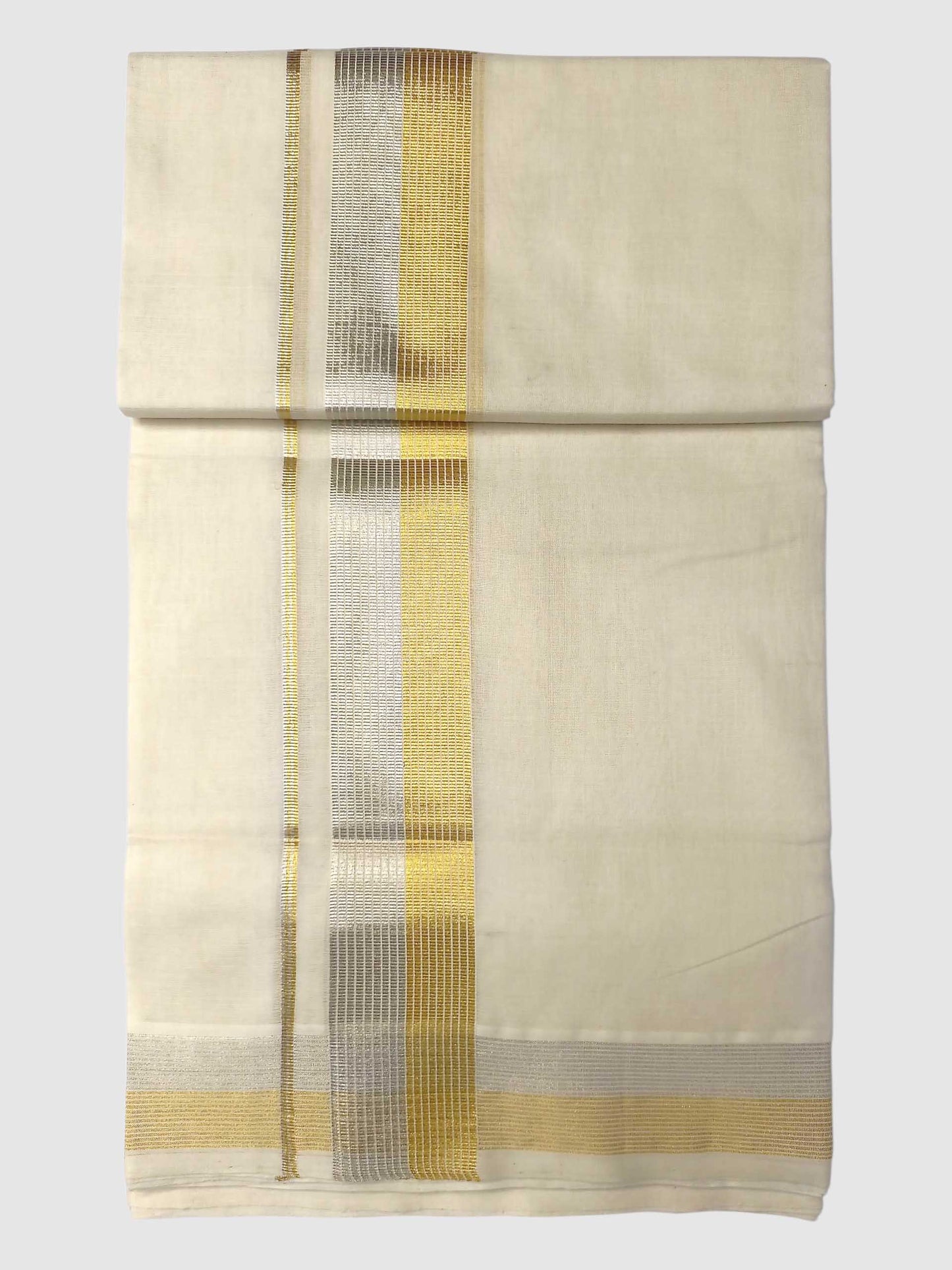 Premium Wedding Handloom Balaramapuram Unaakupaavu Kasavu Mundu for Men