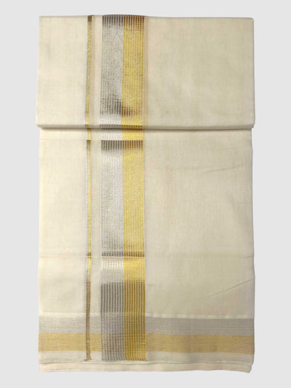 Premium Wedding Handloom Balaramapuram Unaakupaavu Kasavu Mundu for Men