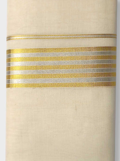 Premium Wedding Handloom Balaramapuram Unaakupaavu Kasavu Mundu for Men