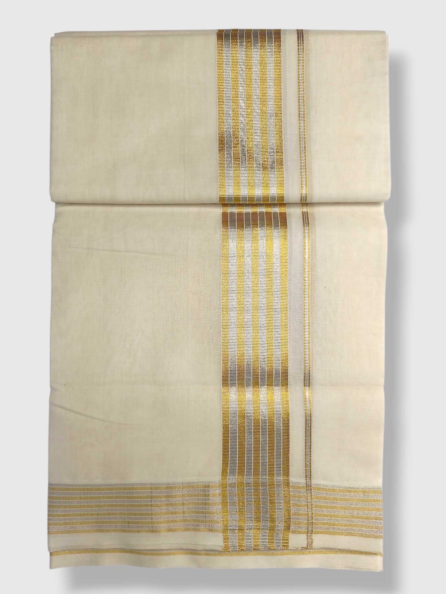 Premium Wedding Handloom Balaramapuram Unaakupaavu Kasavu Mundu for Men