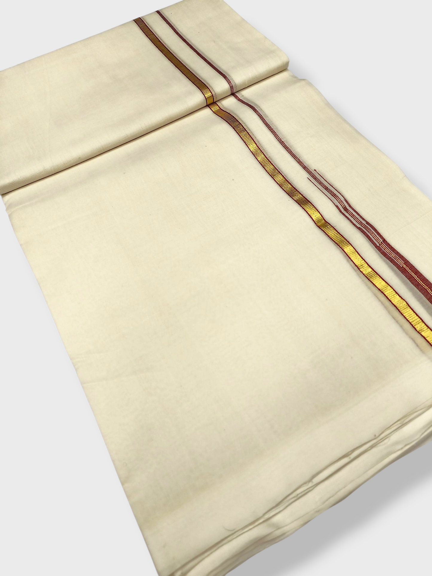 Premium Wedding Handloom Balaramapuram Unaakupaavu Kasavu Mundu for Men