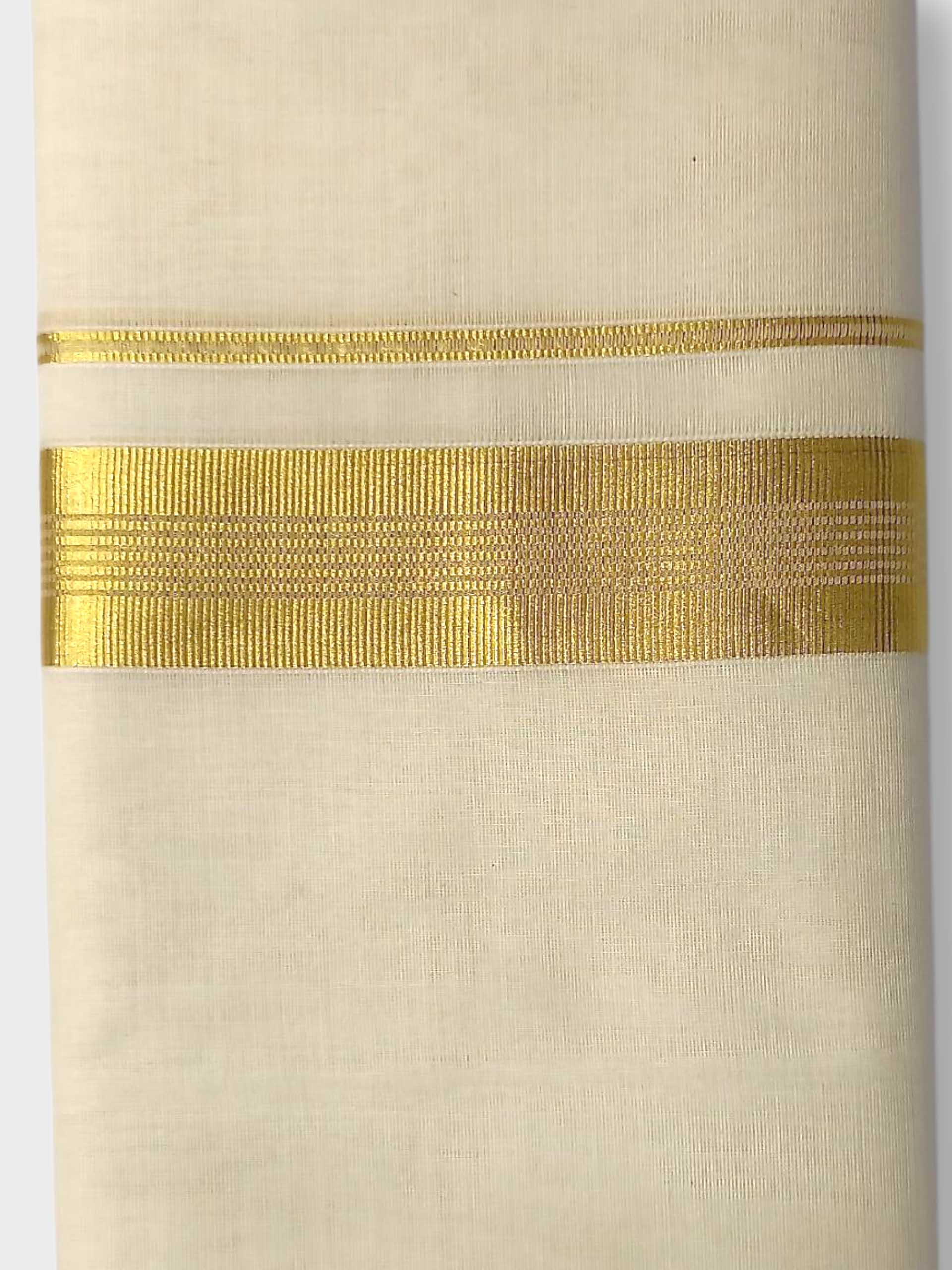 Premium Wedding Handloom Balaramapuram Unaakupaavu Kasavu Mundu for Men