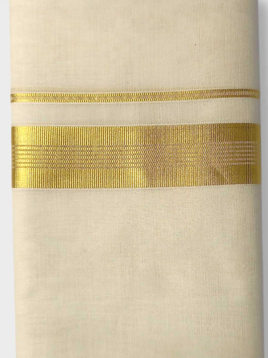 Premium Wedding Handloom Balaramapuram Unaakupaavu Kasavu Mundu for Men