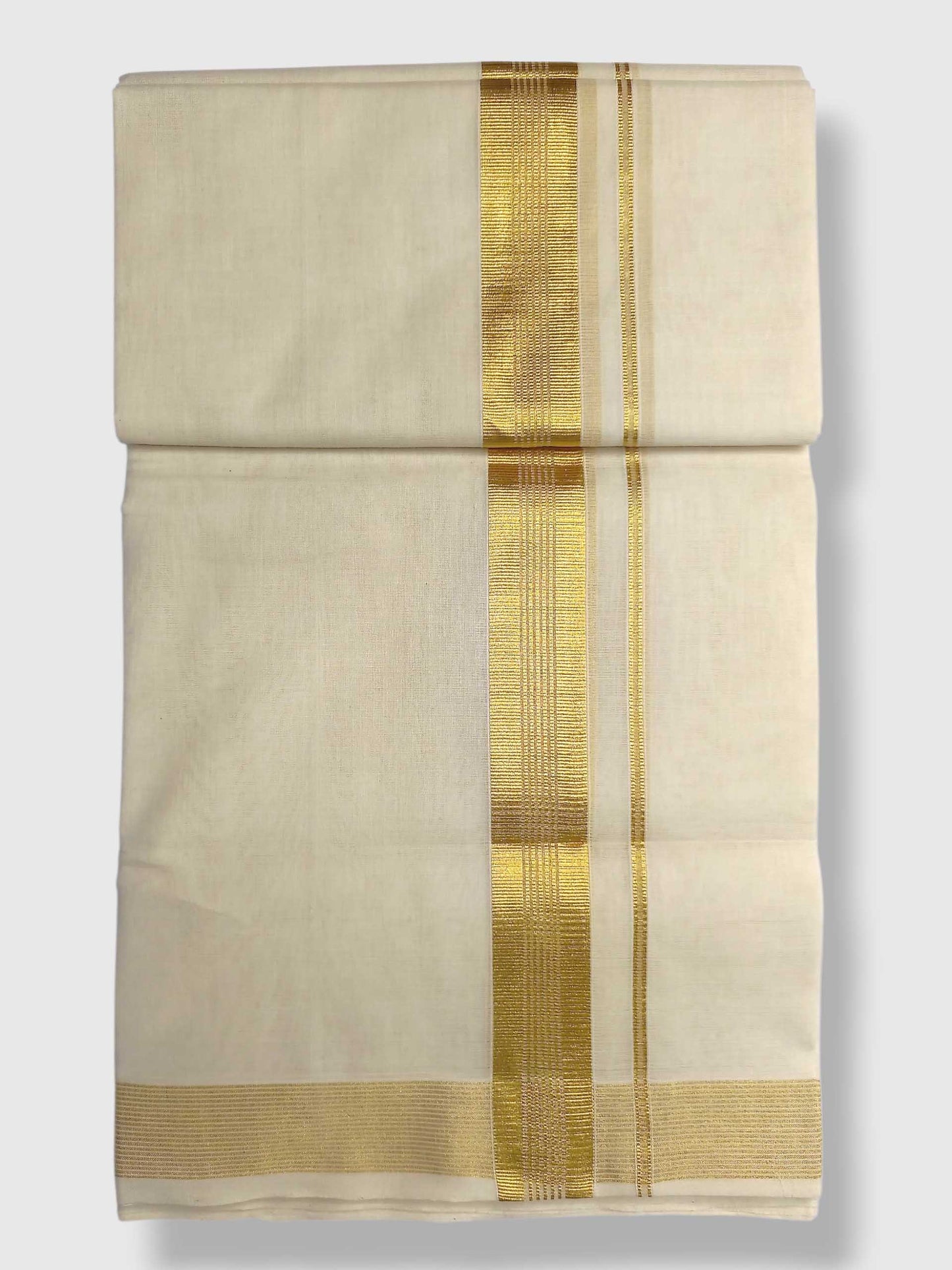 Premium Wedding Handloom Balaramapuram Unaakupaavu Kasavu Mundu for Men