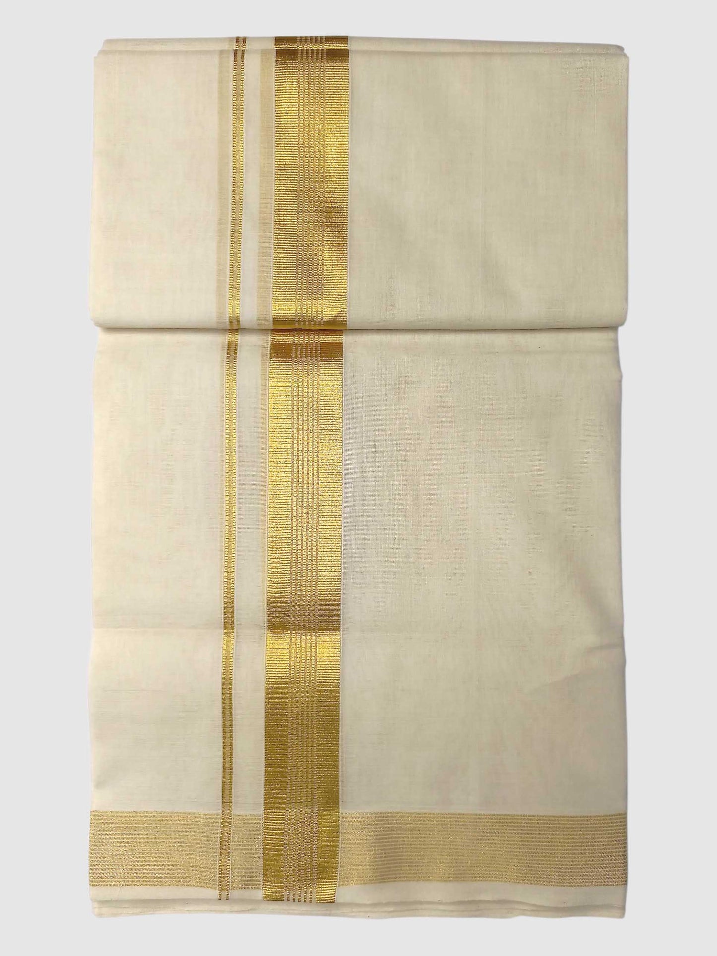 Premium Wedding Handloom Balaramapuram Unaakupaavu Kasavu Mundu for Men