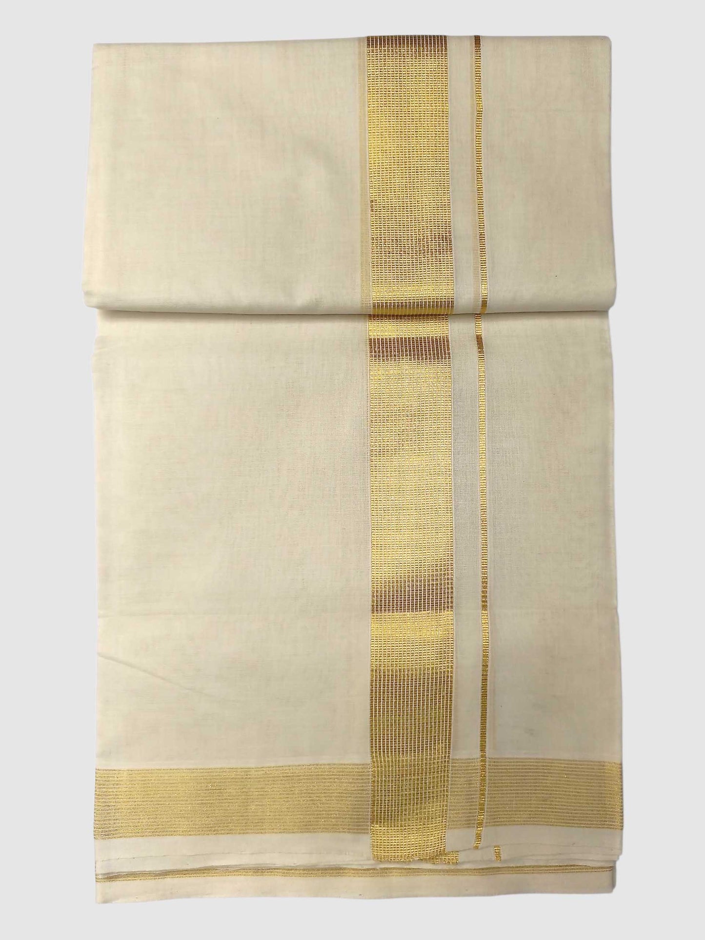 Premium Wedding Handloom Balaramapuram Unaakupaavu Kasavu Mundu for Men