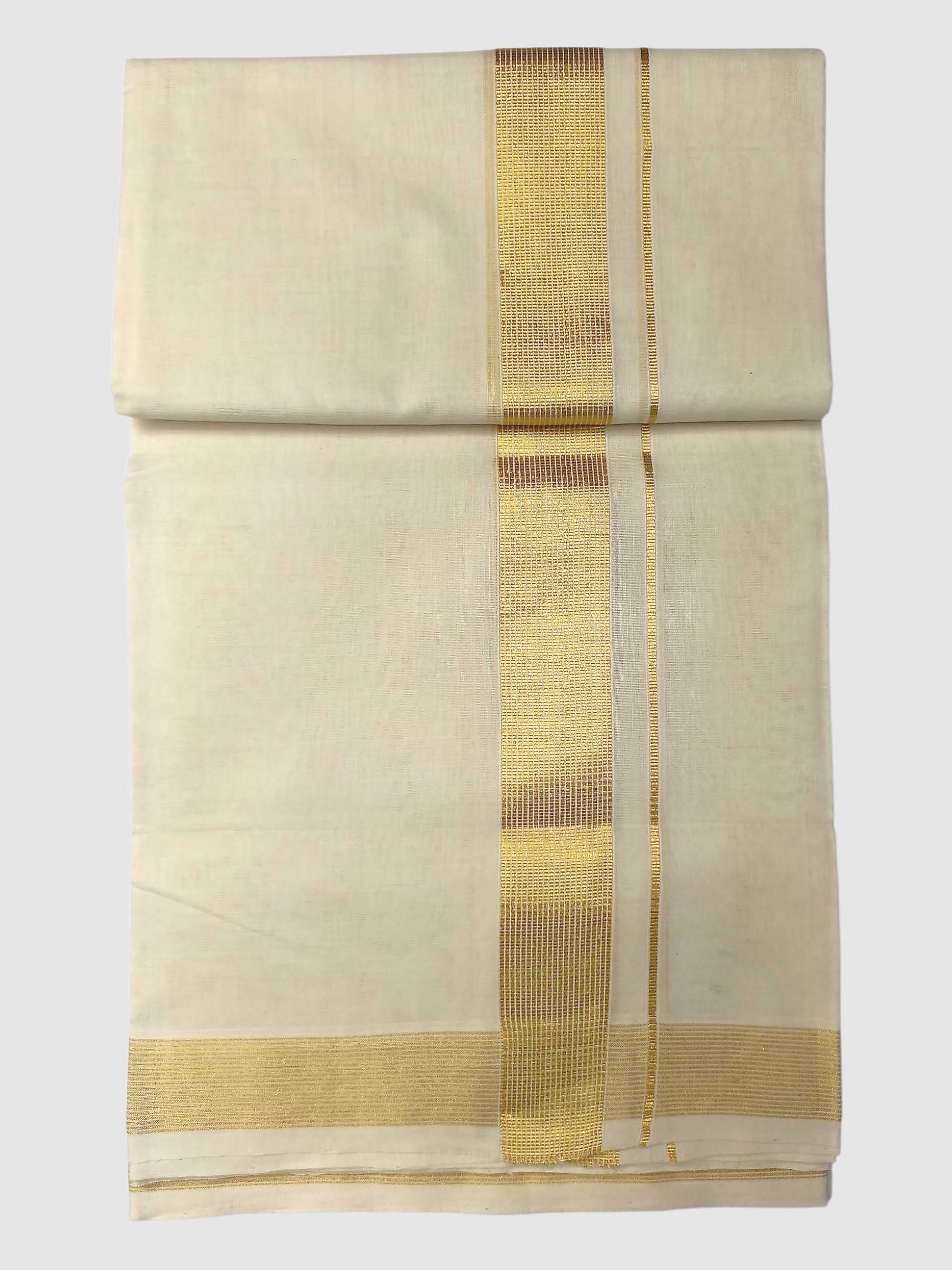 Premium Wedding Handloom Balaramapuram Unaakupaavu Kasavu Mundu for Men
