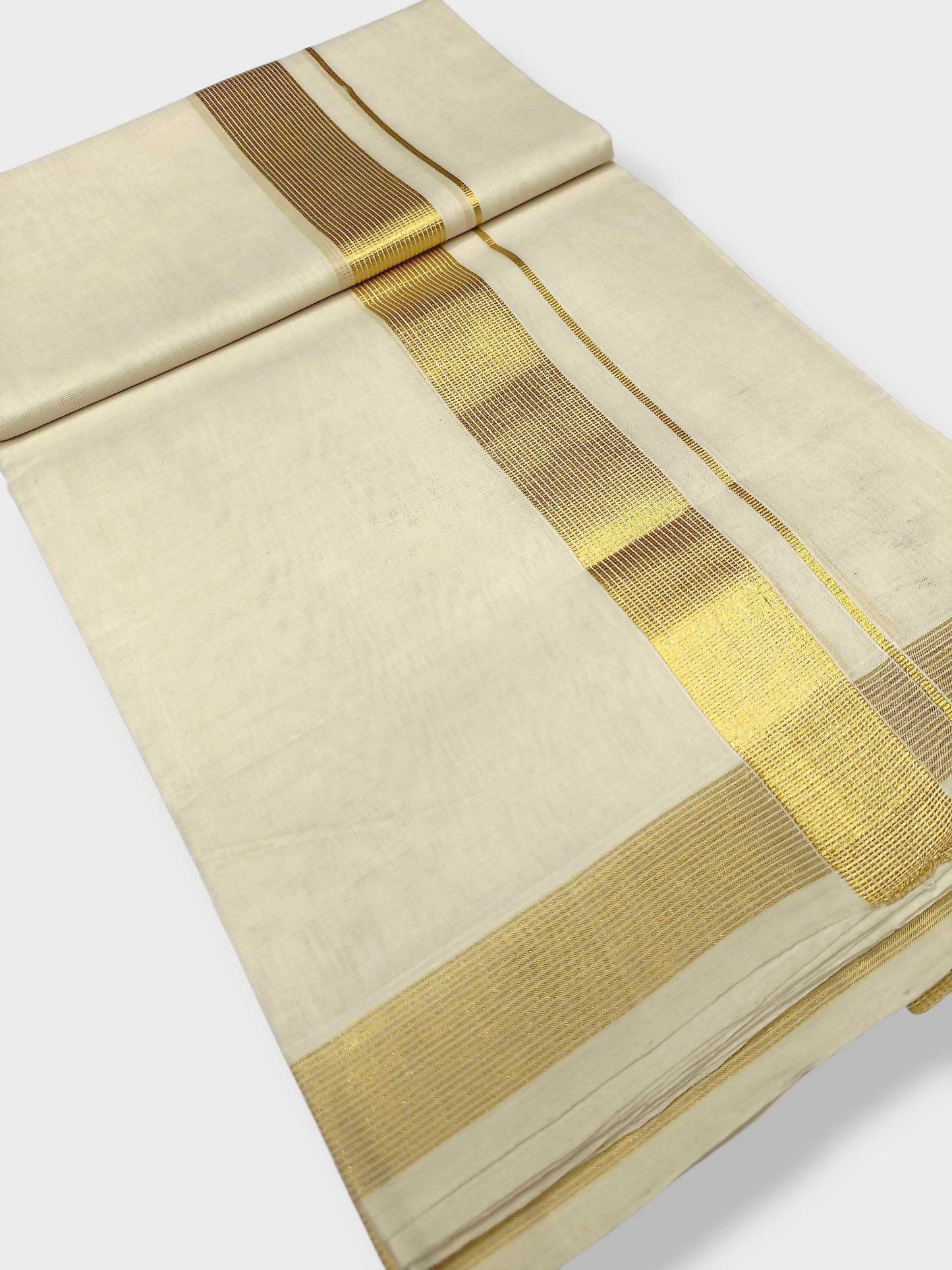 Premium Wedding Handloom Balaramapuram Unaakupaavu Kasavu Mundu for Men