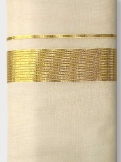 Premium Wedding Handloom Balaramapuram Unaakupaavu Kasavu Mundu for Men