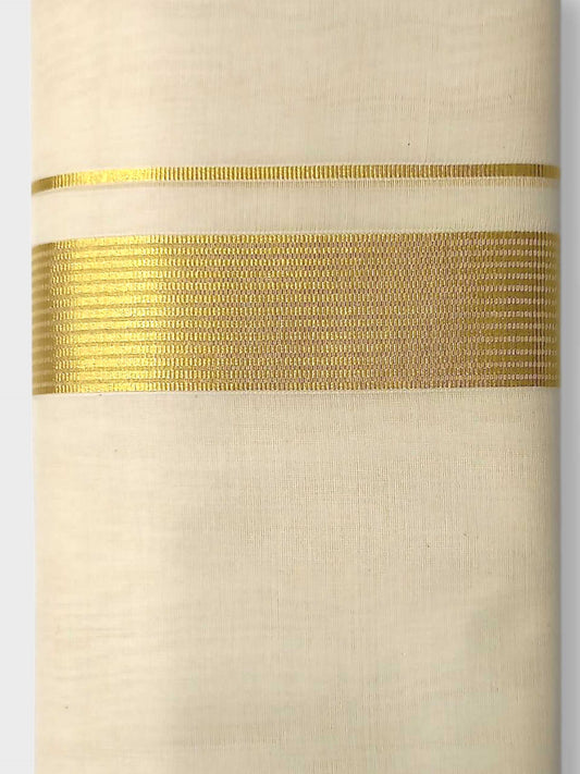 Premium Wedding Handloom Balaramapuram Unaakupaavu Kasavu Mundu for Men