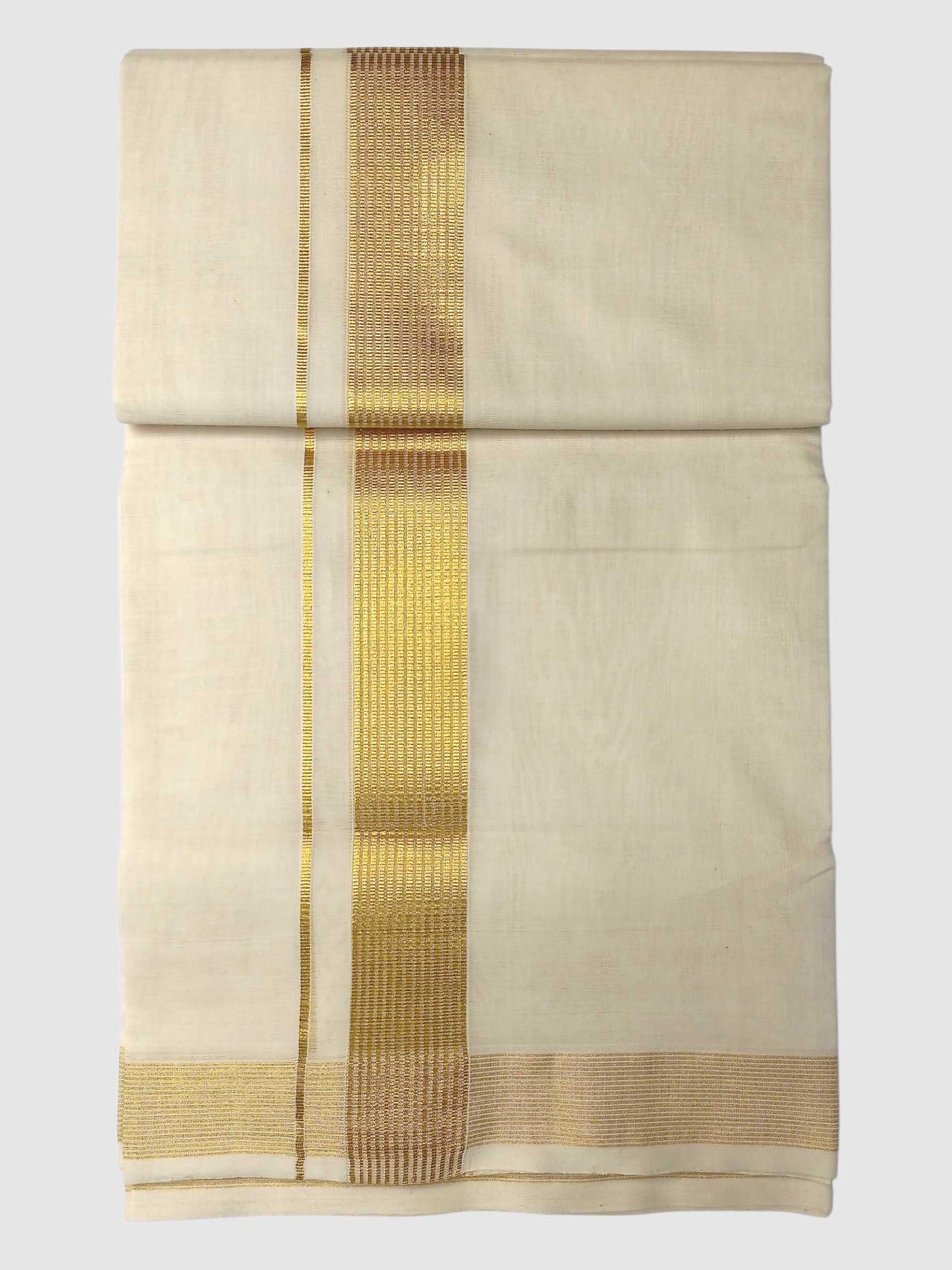 Premium Wedding Handloom Balaramapuram Unaakupaavu Kasavu Mundu for Men