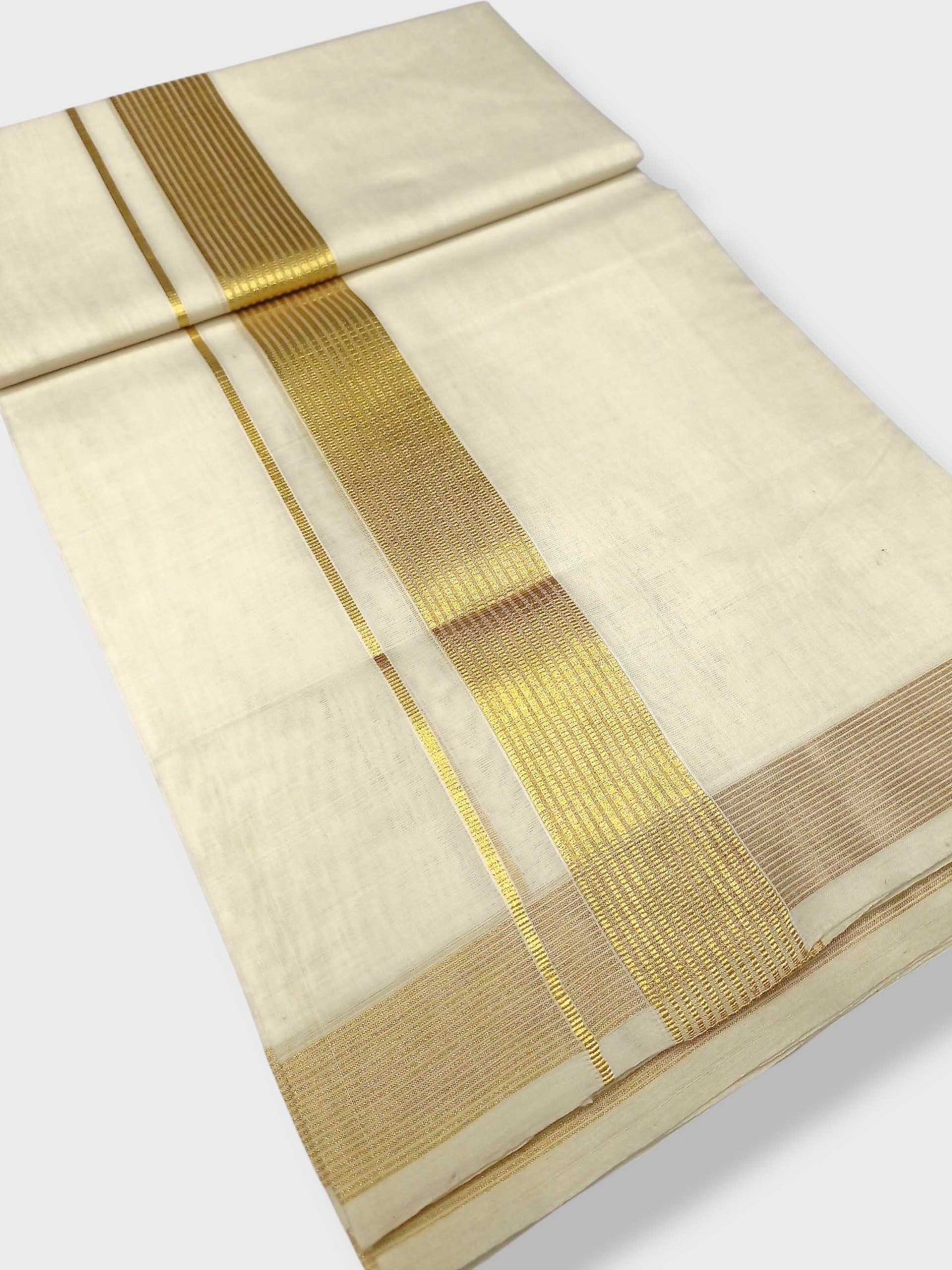 Premium Wedding Handloom Balaramapuram Unaakupaavu Kasavu Mundu for Men