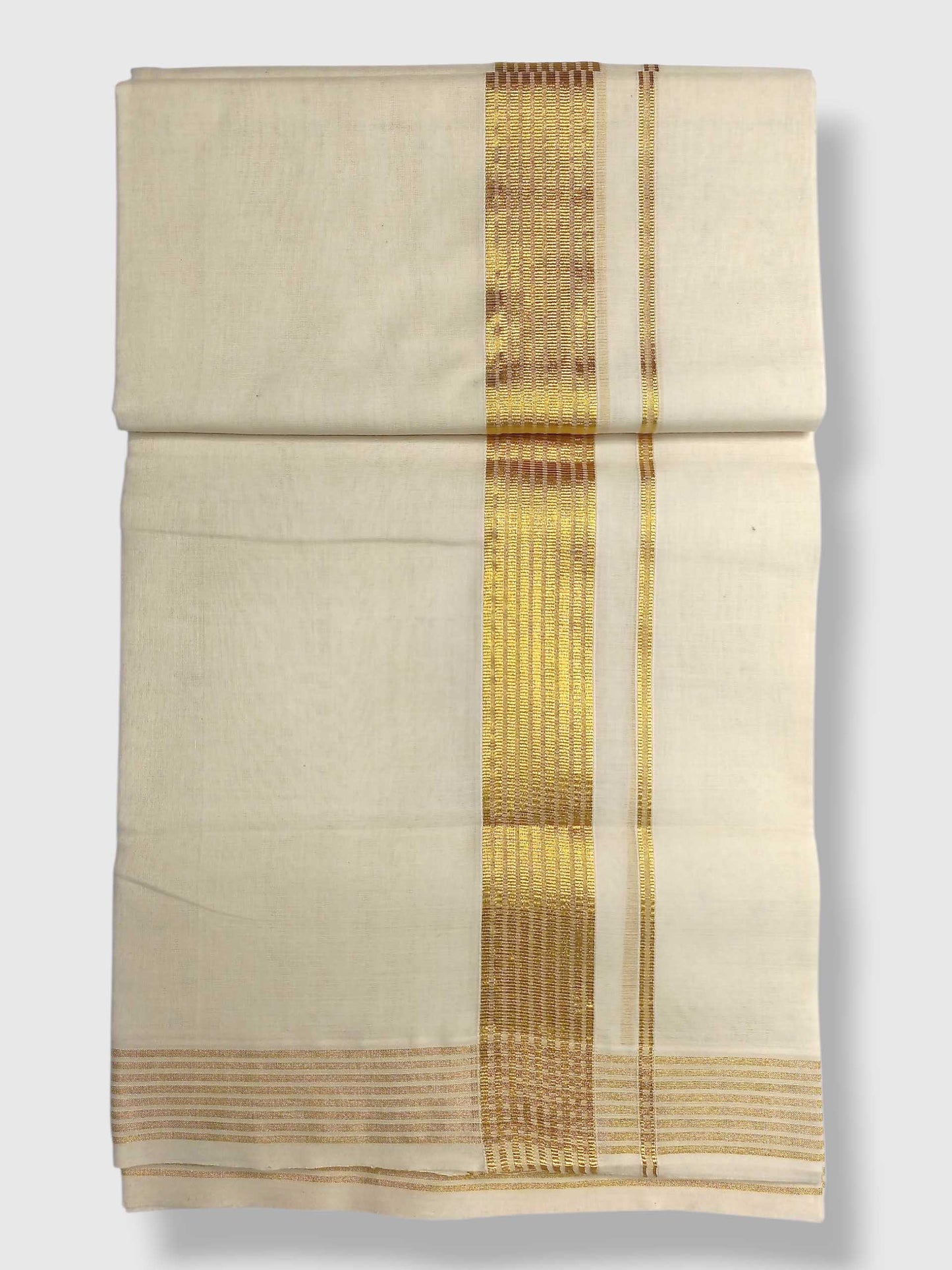 Premium Wedding Handloom Balaramapuram Unaakupaavu Kasavu Mundu for Men