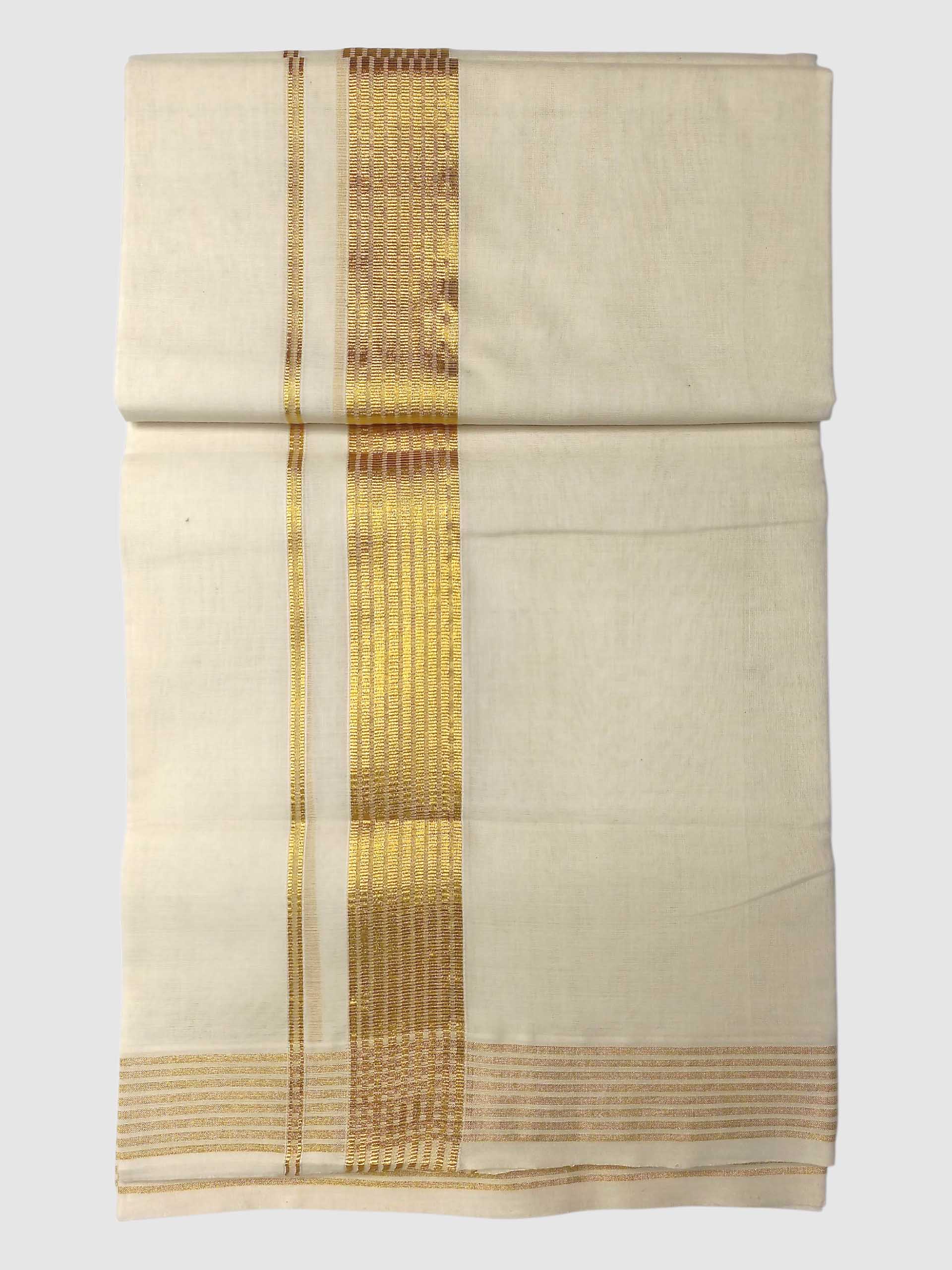 Premium Wedding Handloom Balaramapuram Unaakupaavu Kasavu Mundu for Men