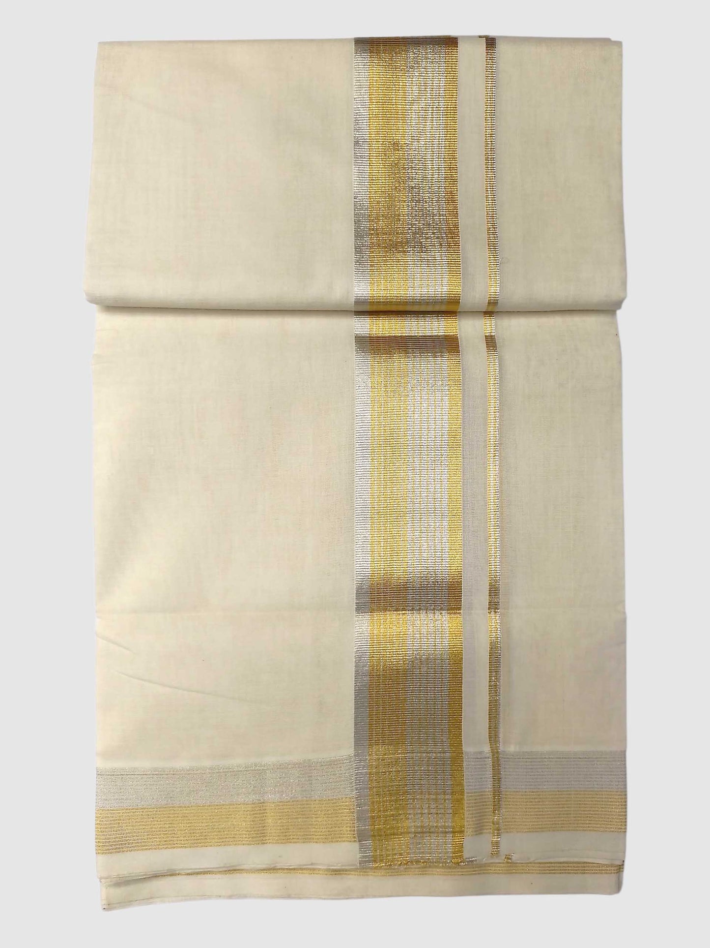 Premium Wedding Handloom Balaramapuram Unaakupaavu Kasavu Mundu for Men