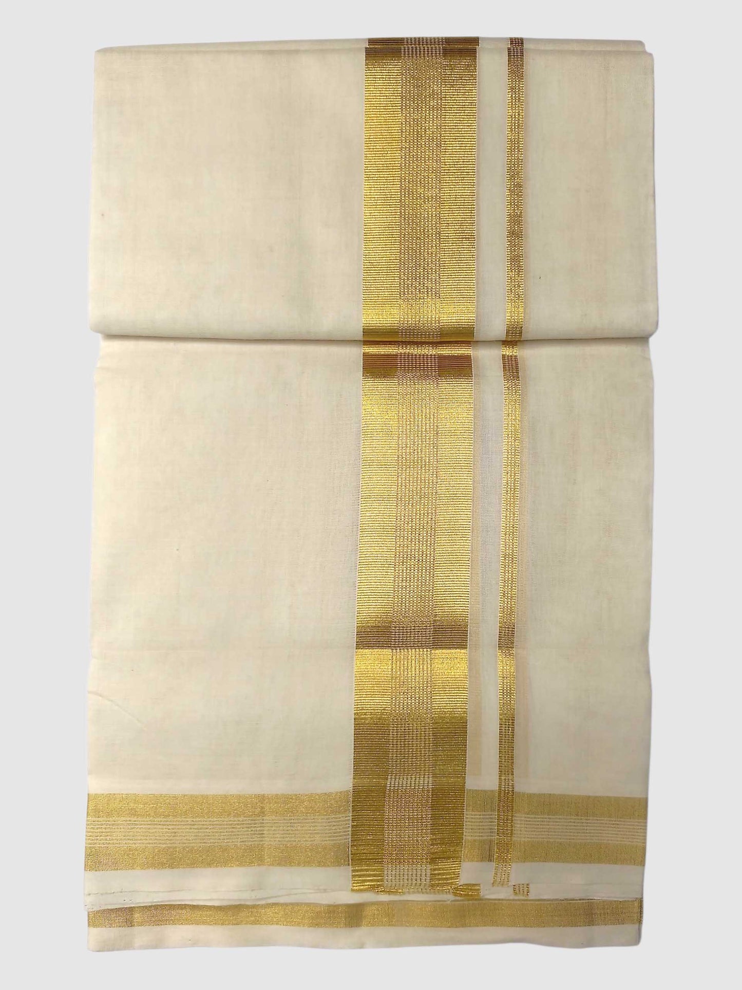 Premium Wedding Handloom Balaramapuram Unaakupaavu Kasavu Mundu for Men
