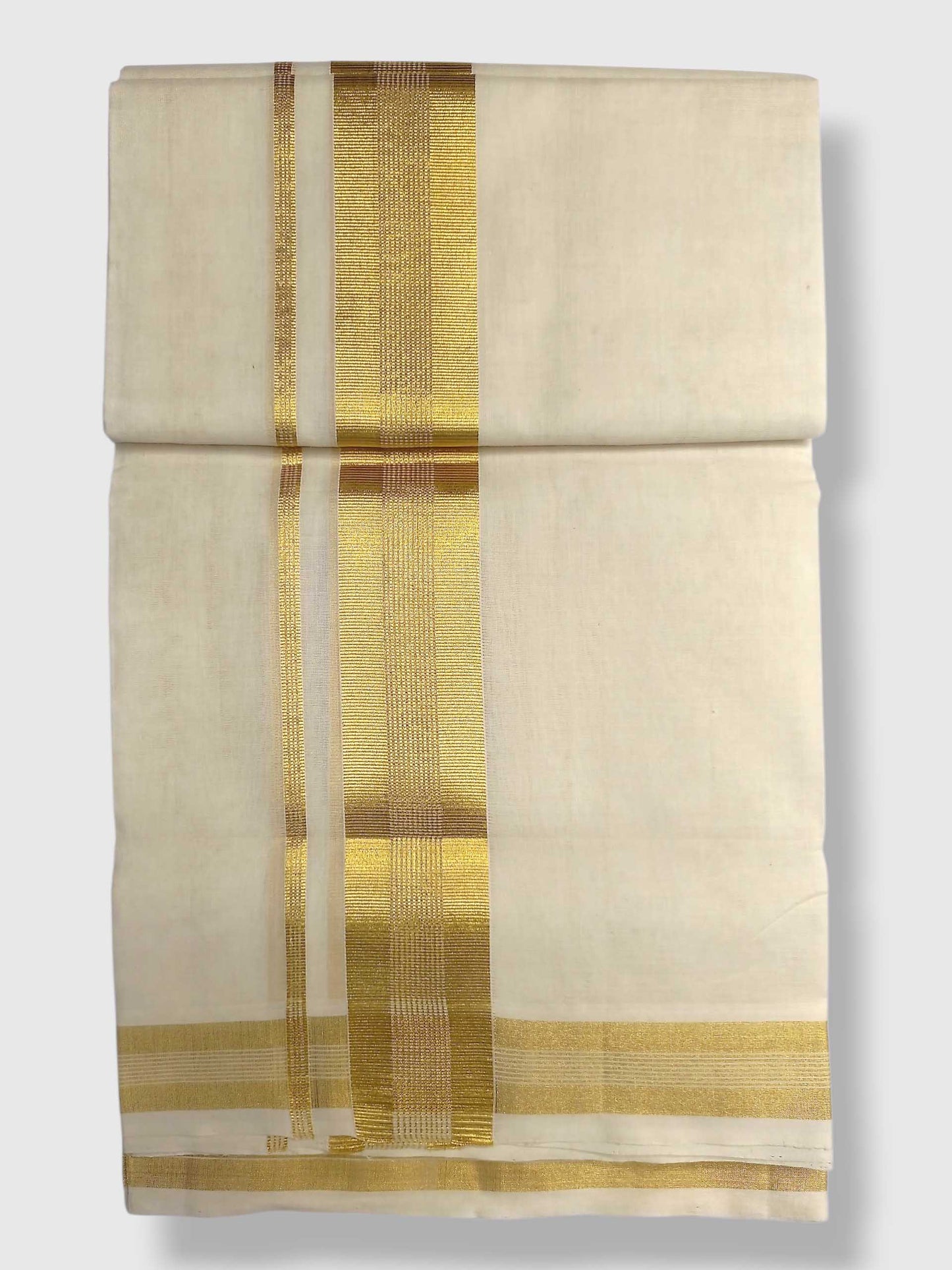 Premium Wedding Handloom Balaramapuram Unaakupaavu Kasavu Mundu for Men