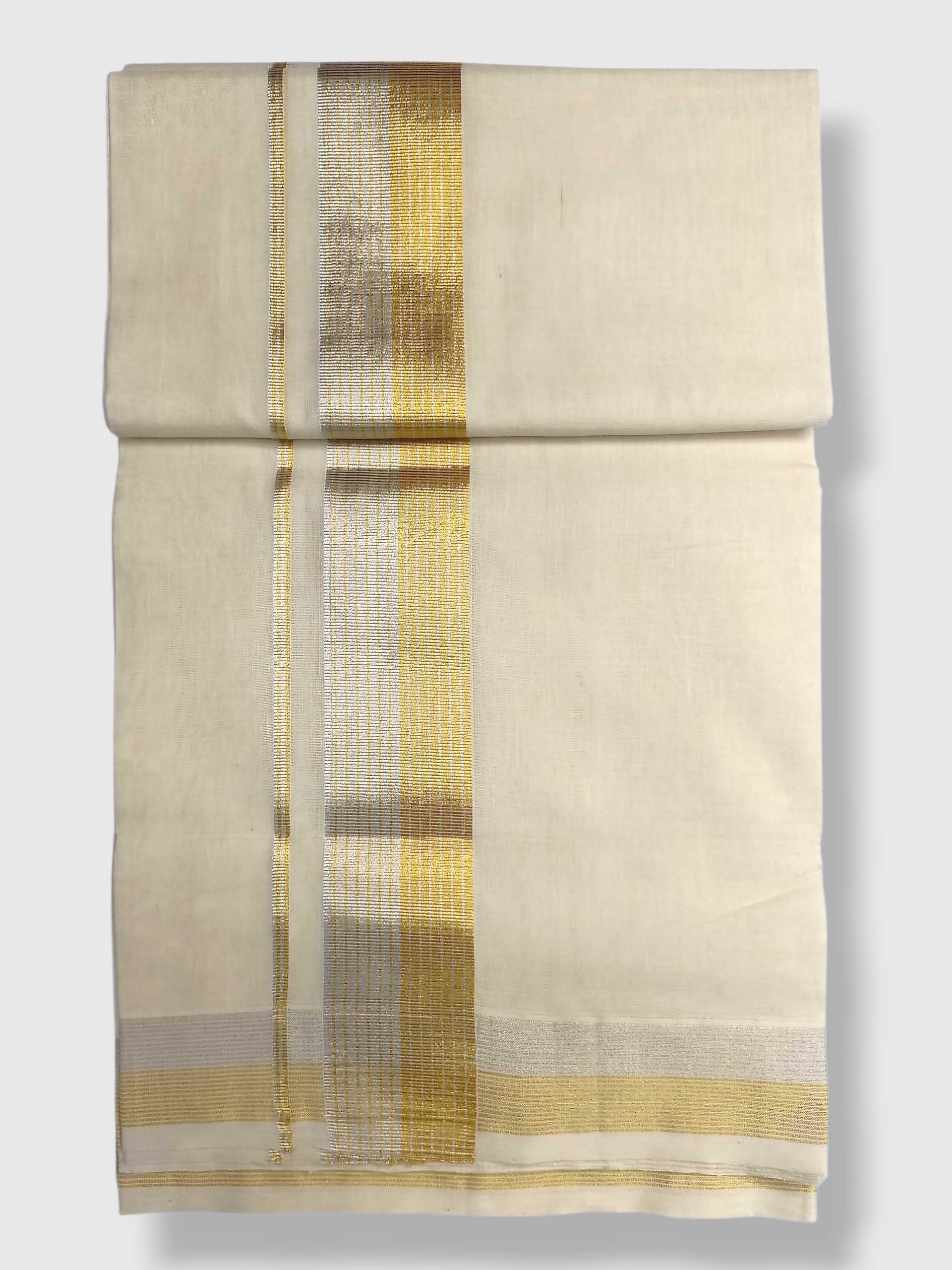 Premium Wedding Handloom Balaramapuram Unaakupaavu Kasavu Mundu for Men