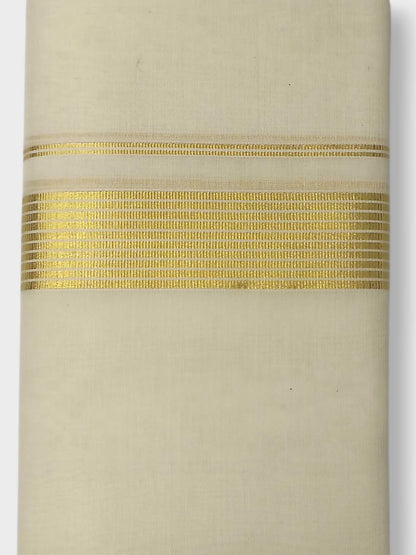 Premium Wedding Handloom Balaramapuram Unaakupaavu Kasavu Mundu for Men