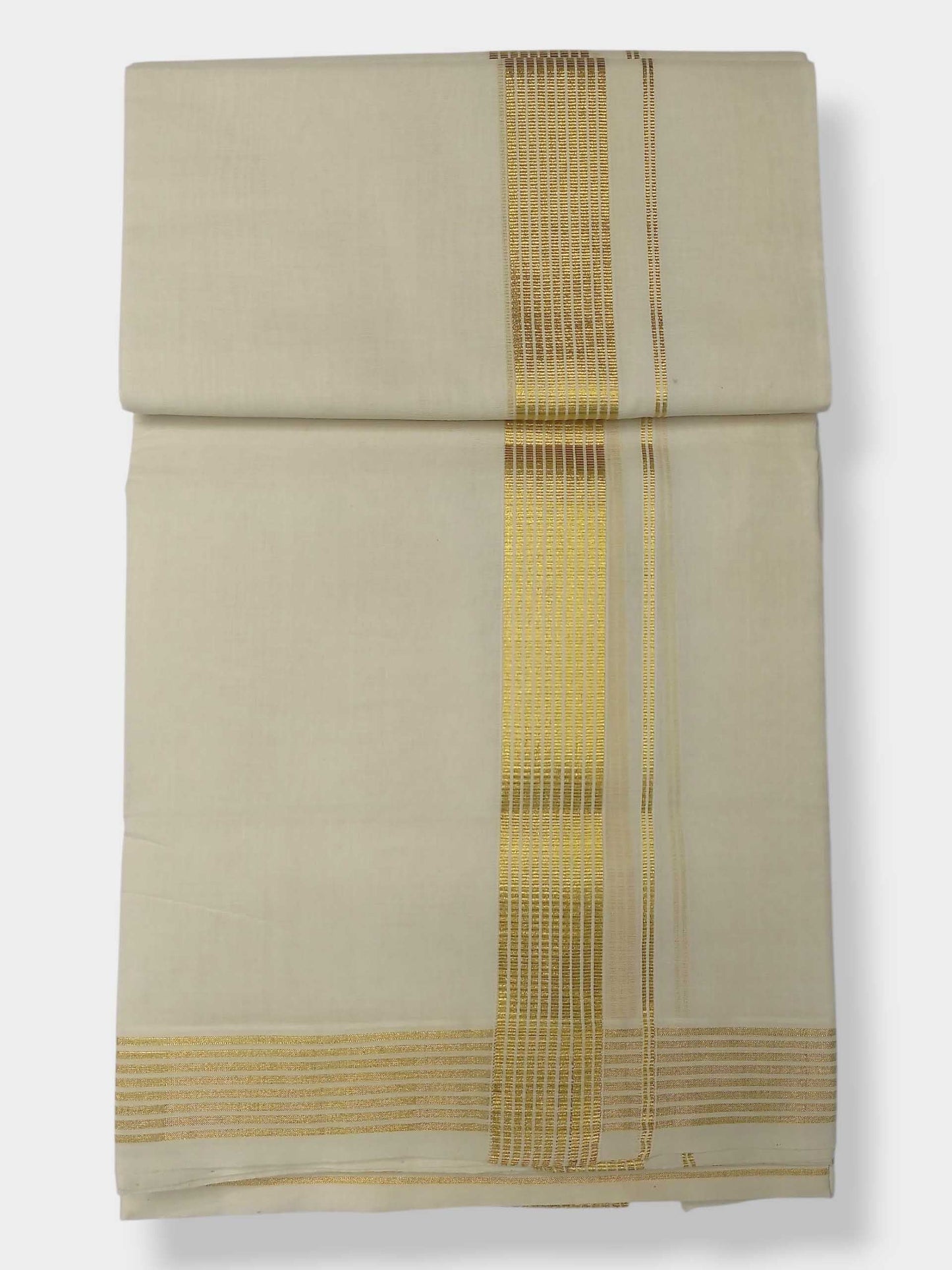 Premium Wedding Handloom Balaramapuram Unaakupaavu Kasavu Mundu for Men