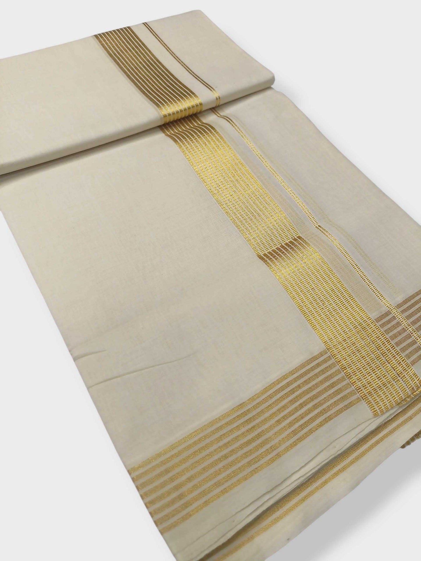Premium Wedding Handloom Balaramapuram Unaakupaavu Kasavu Mundu for Men