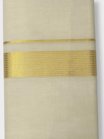 Premium Wedding Handloom Balaramapuram Unaakupaavu Kasavu Mundu for Men