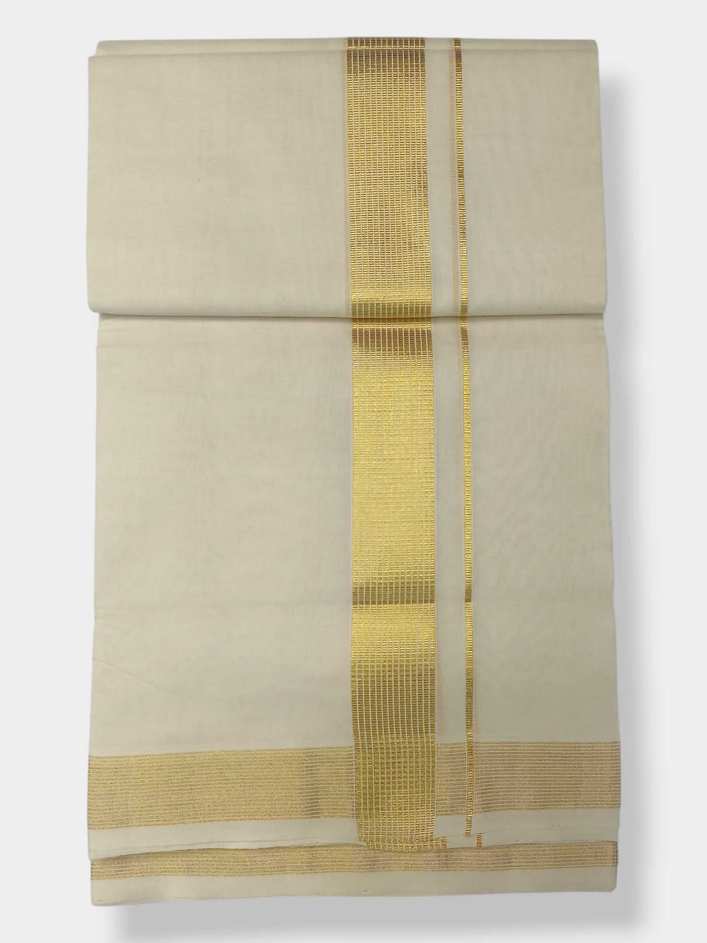 Premium Wedding Handloom Balaramapuram Unaakupaavu Kasavu Mundu for Men