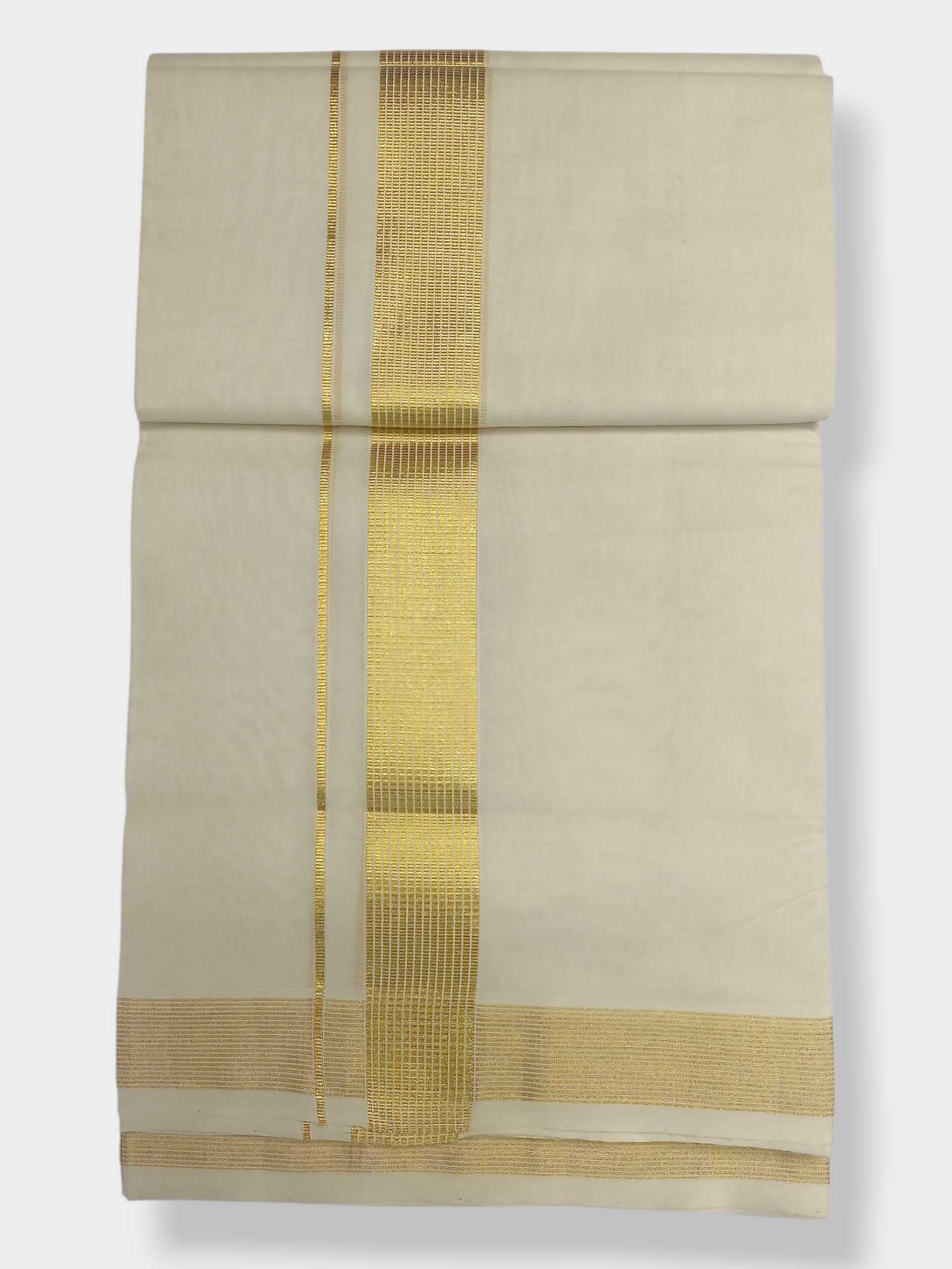 Premium Wedding Handloom Balaramapuram Unaakupaavu Kasavu Mundu for Men