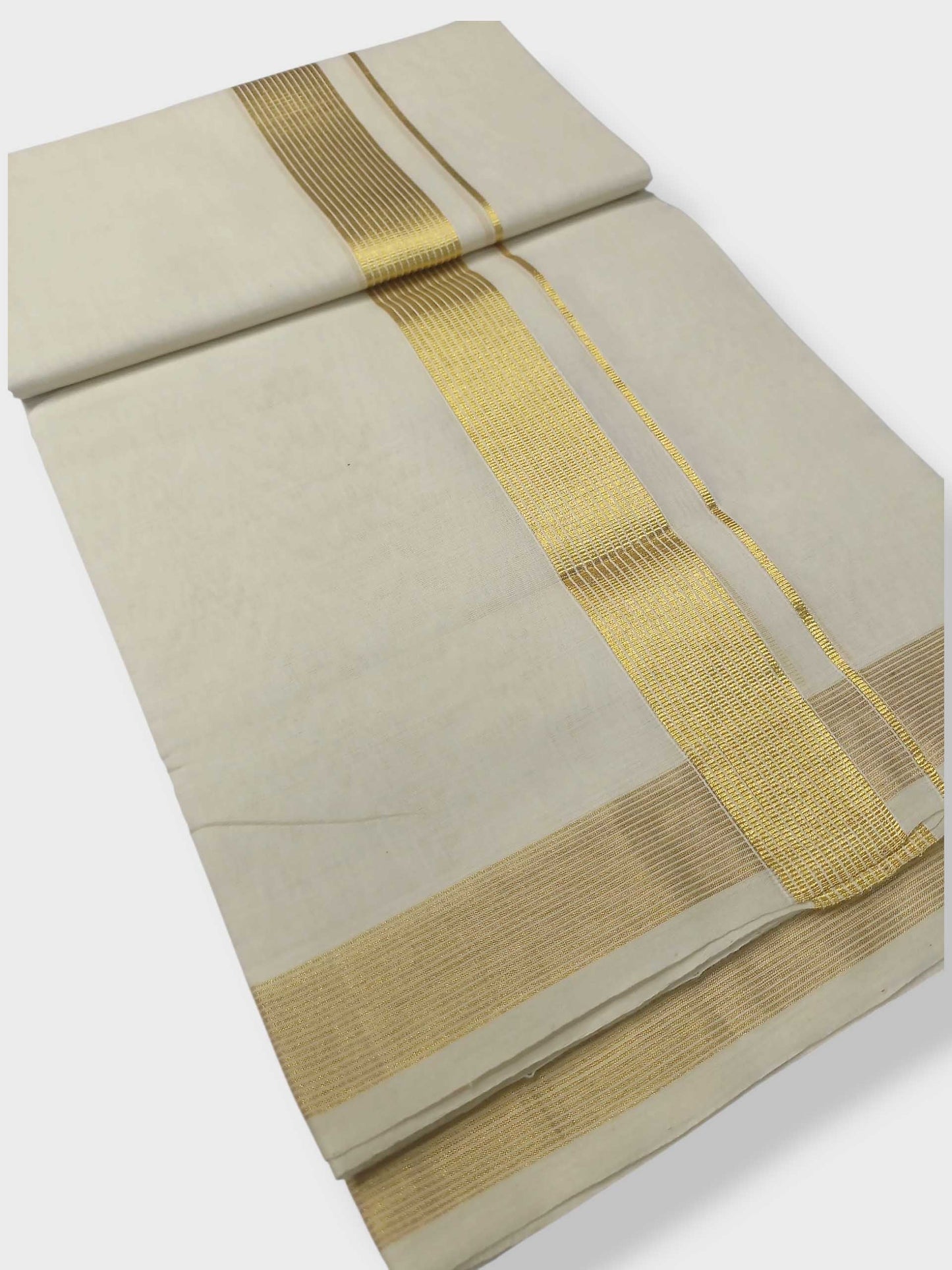 Premium Wedding Handloom Balaramapuram Unaakupaavu Kasavu Mundu for Men