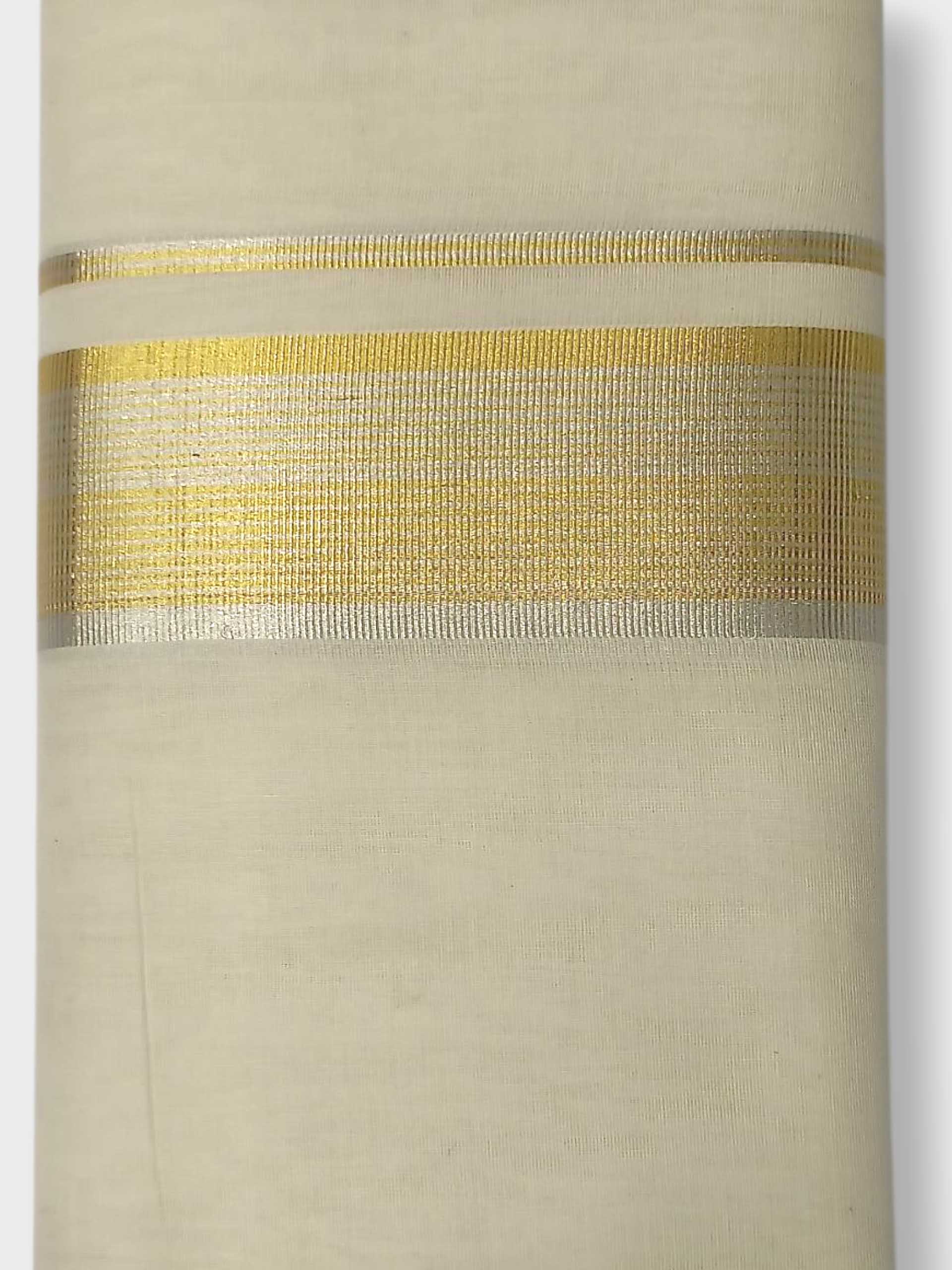 Premium Wedding Handloom Balaramapuram Unaakupaavu Kasavu Mundu for Men