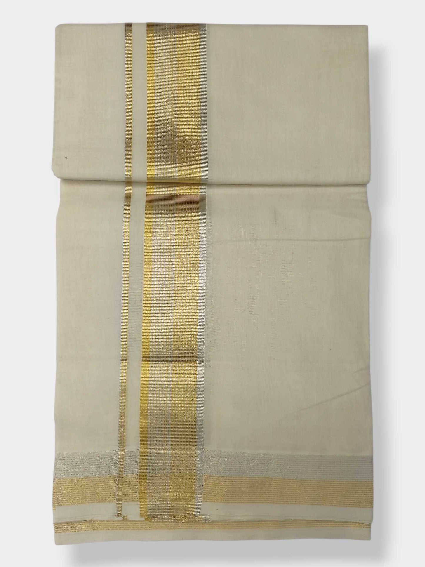 Premium Wedding Handloom Balaramapuram Unaakupaavu Kasavu Mundu for Men