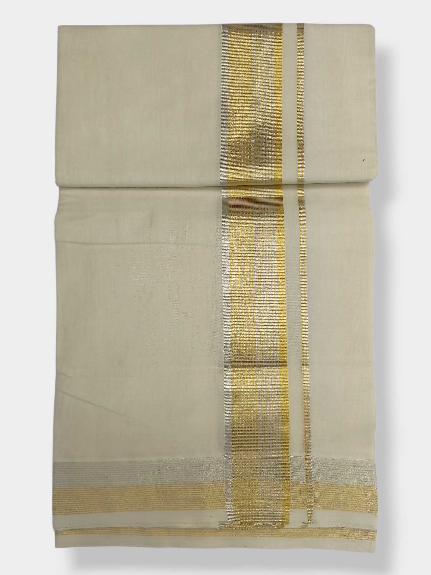 Premium Wedding Handloom Balaramapuram Unaakupaavu Kasavu Mundu for Men