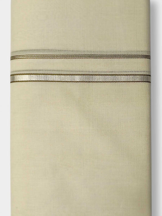 Premium Wedding Handloom Balaramapuram Unaakupaavu Kasavu Mundu for Men