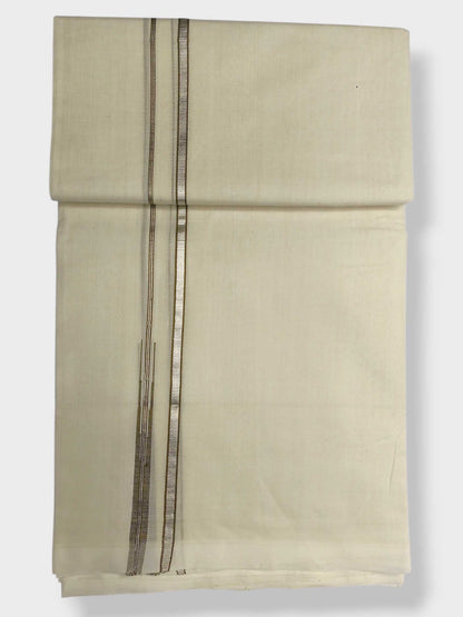 Premium Wedding Handloom Balaramapuram Unaakupaavu Kasavu Mundu for Men