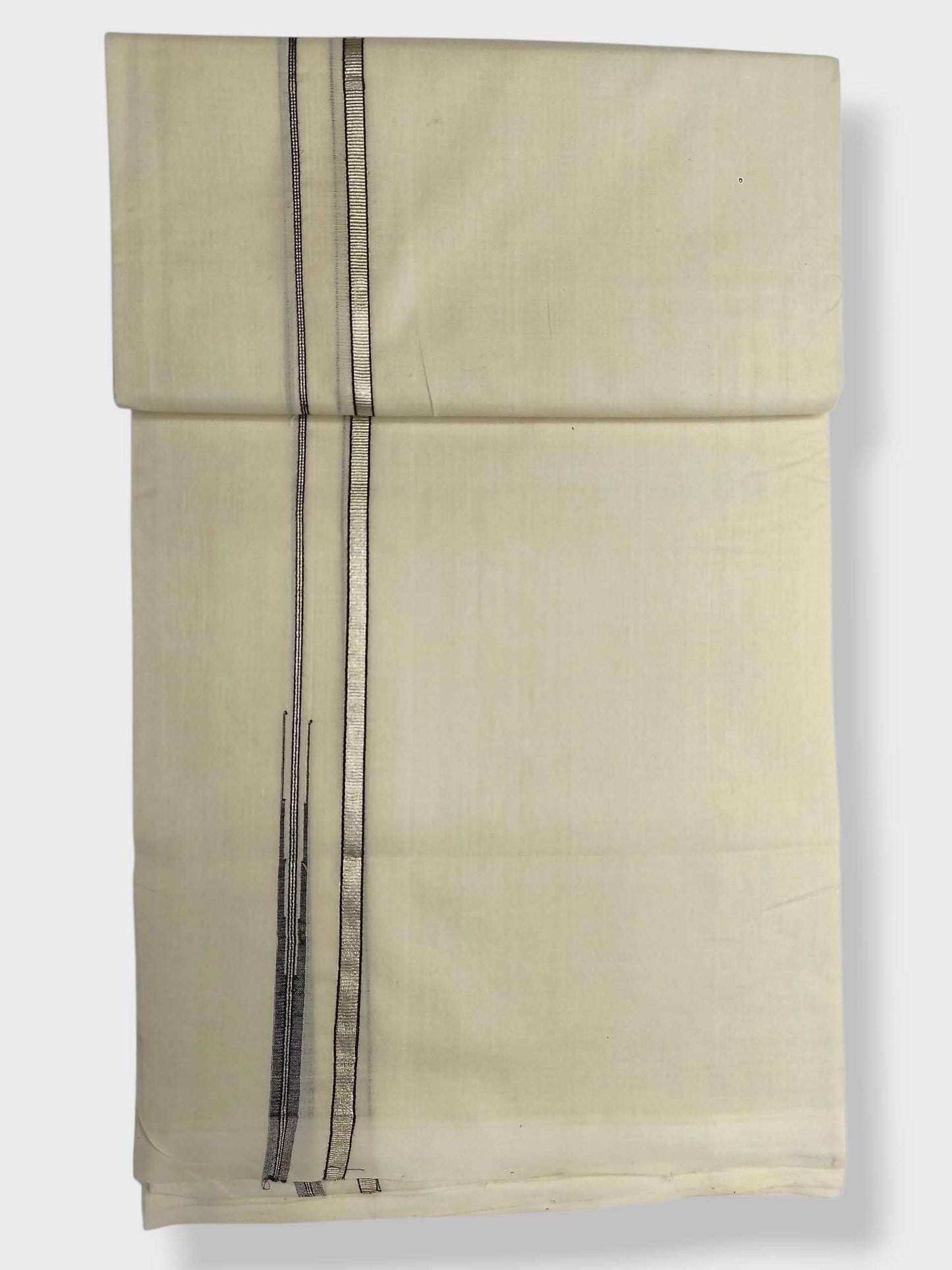 Premium Wedding Handloom Balaramapuram Unaakupaavu Kasavu Mundu for Men