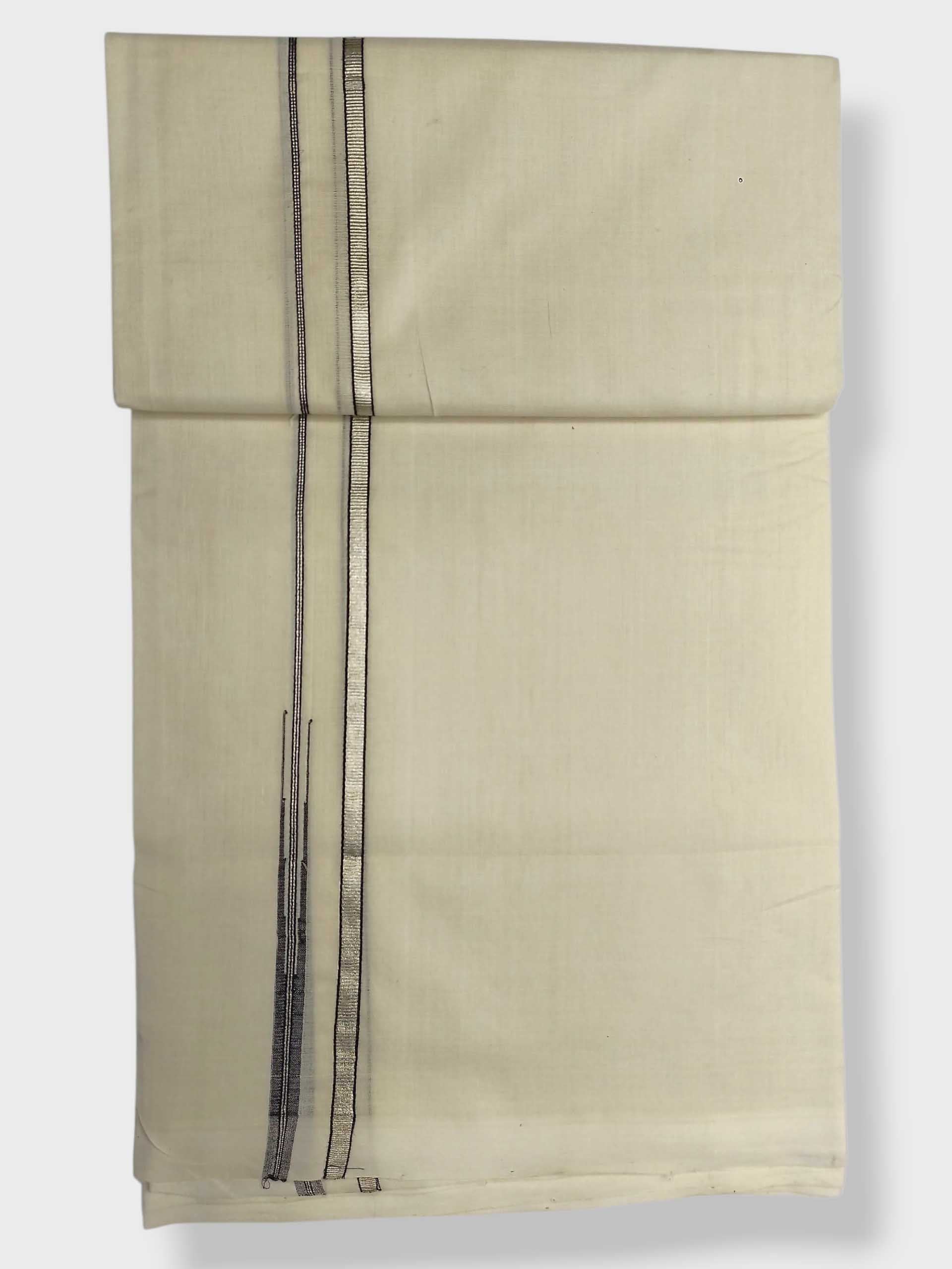 Premium Wedding Handloom Balaramapuram Unaakupaavu Kasavu Mundu for Men